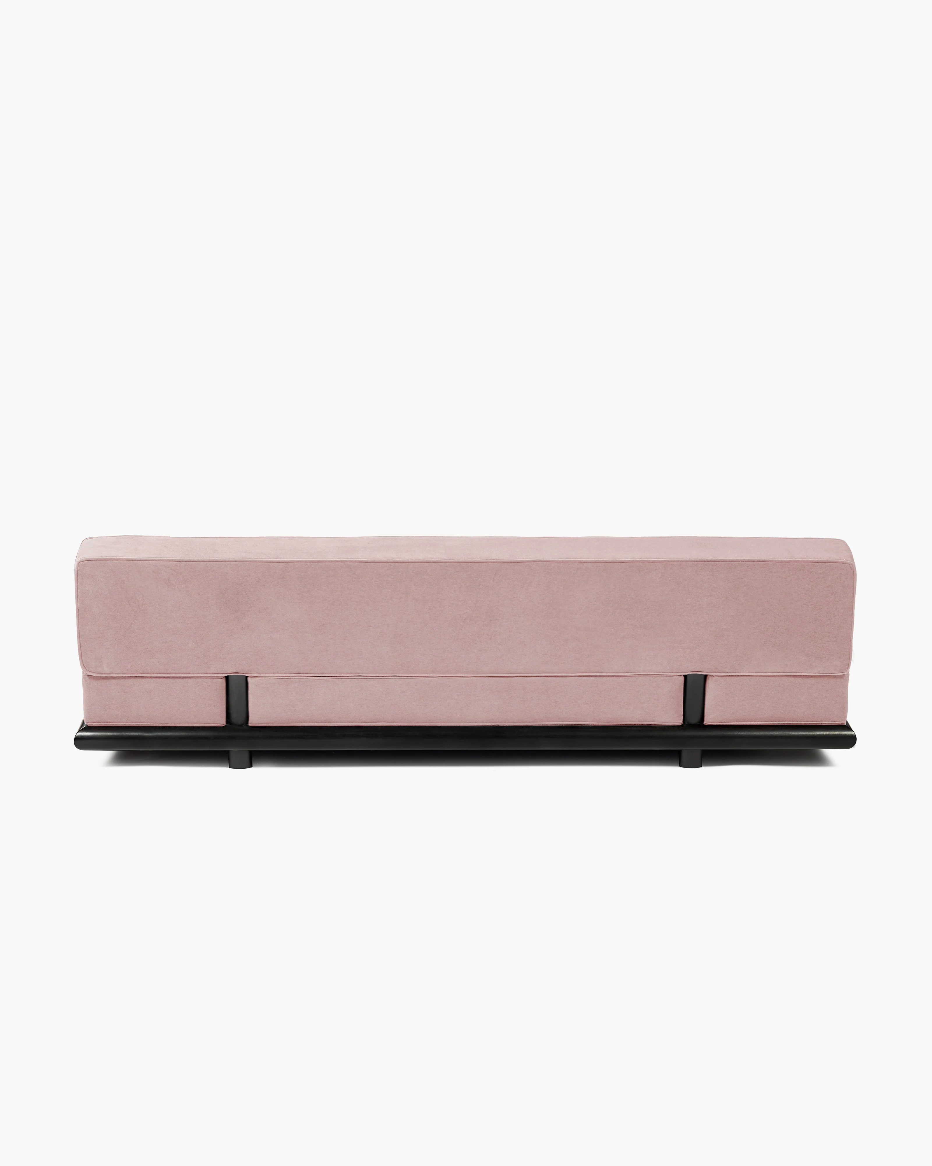 Sofa velvet rose + frame tulipwood stained dark Ono 3 - Image 3