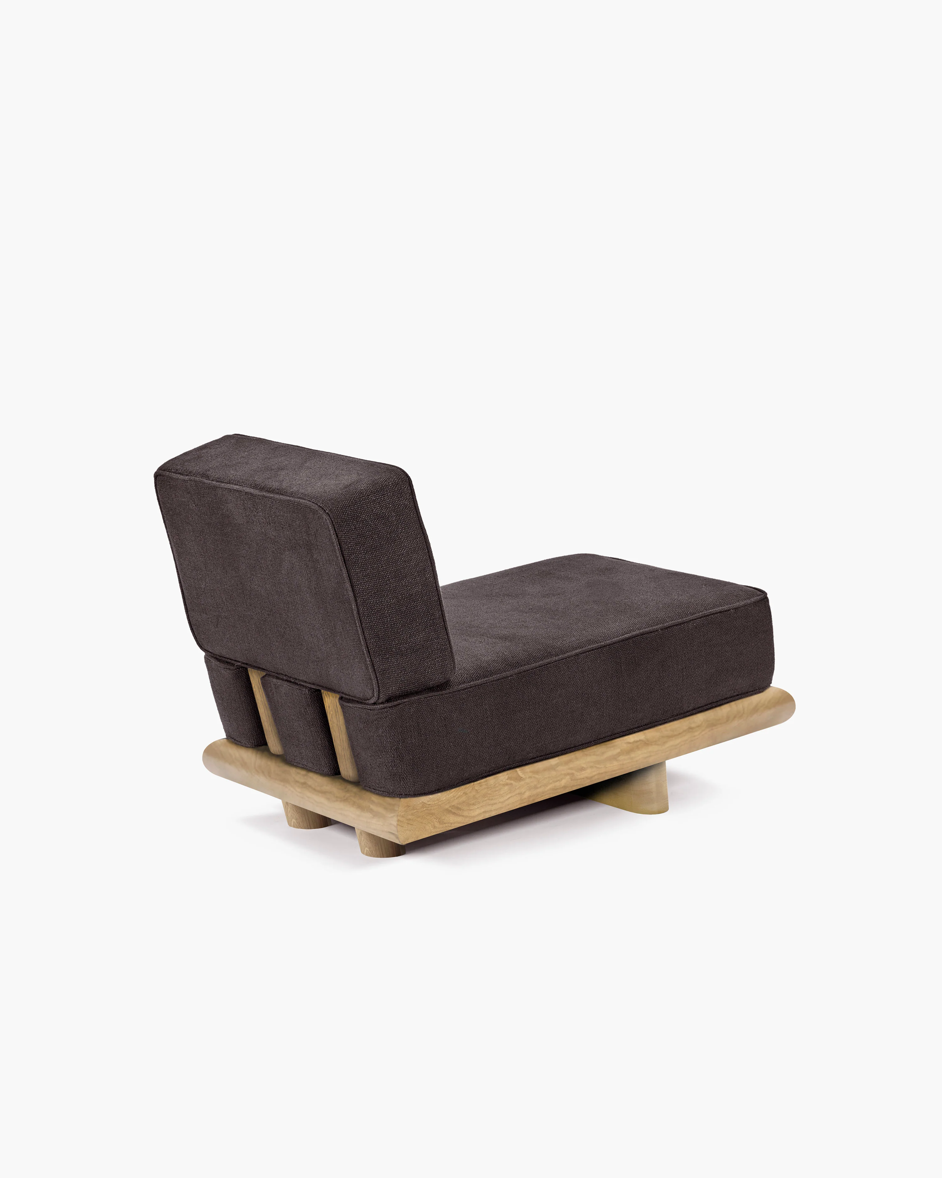 Sofa velvet shade + frame oak natural Ono 1 - Image 5