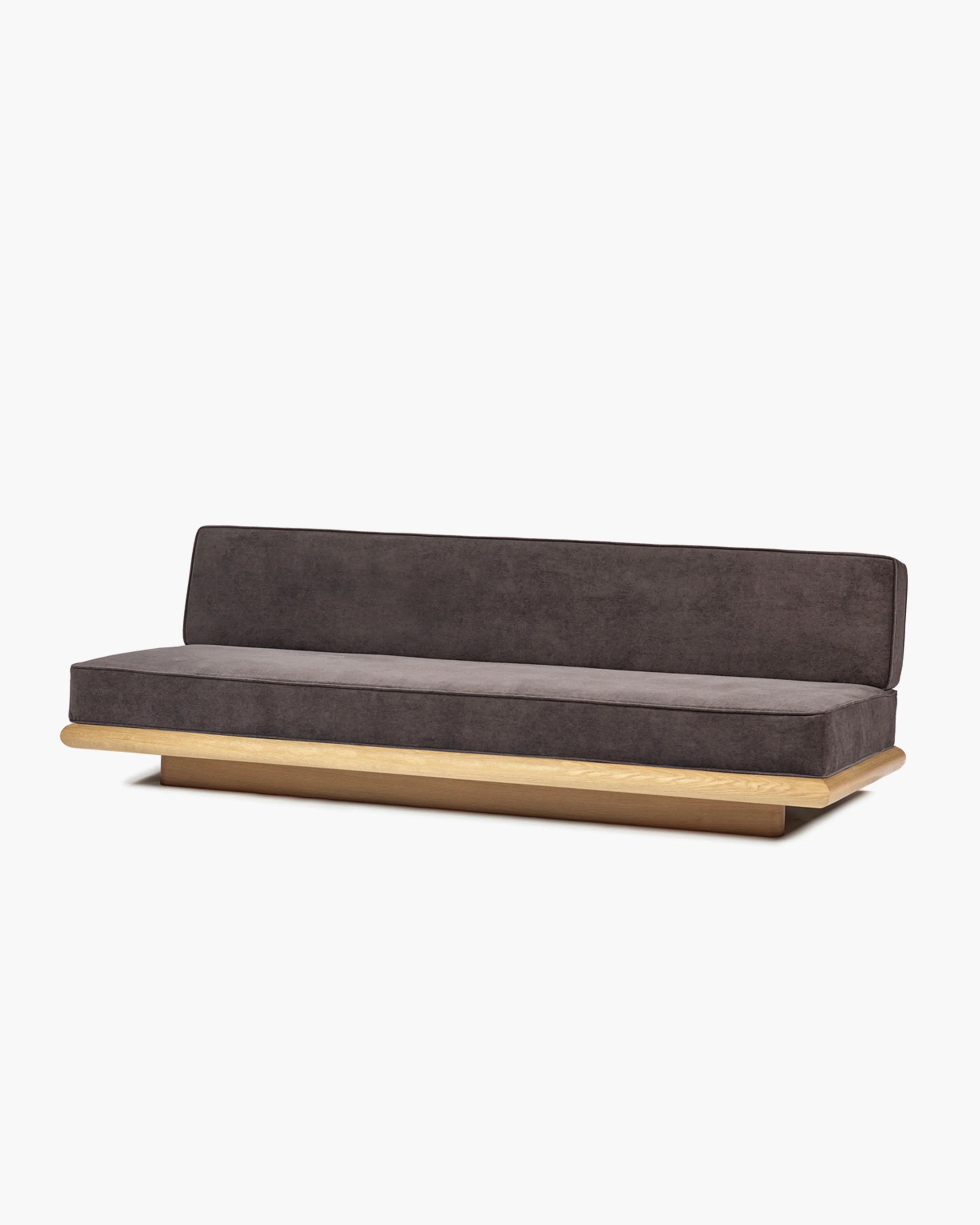 Sofa velvet shade + frame oak natural Ono 3