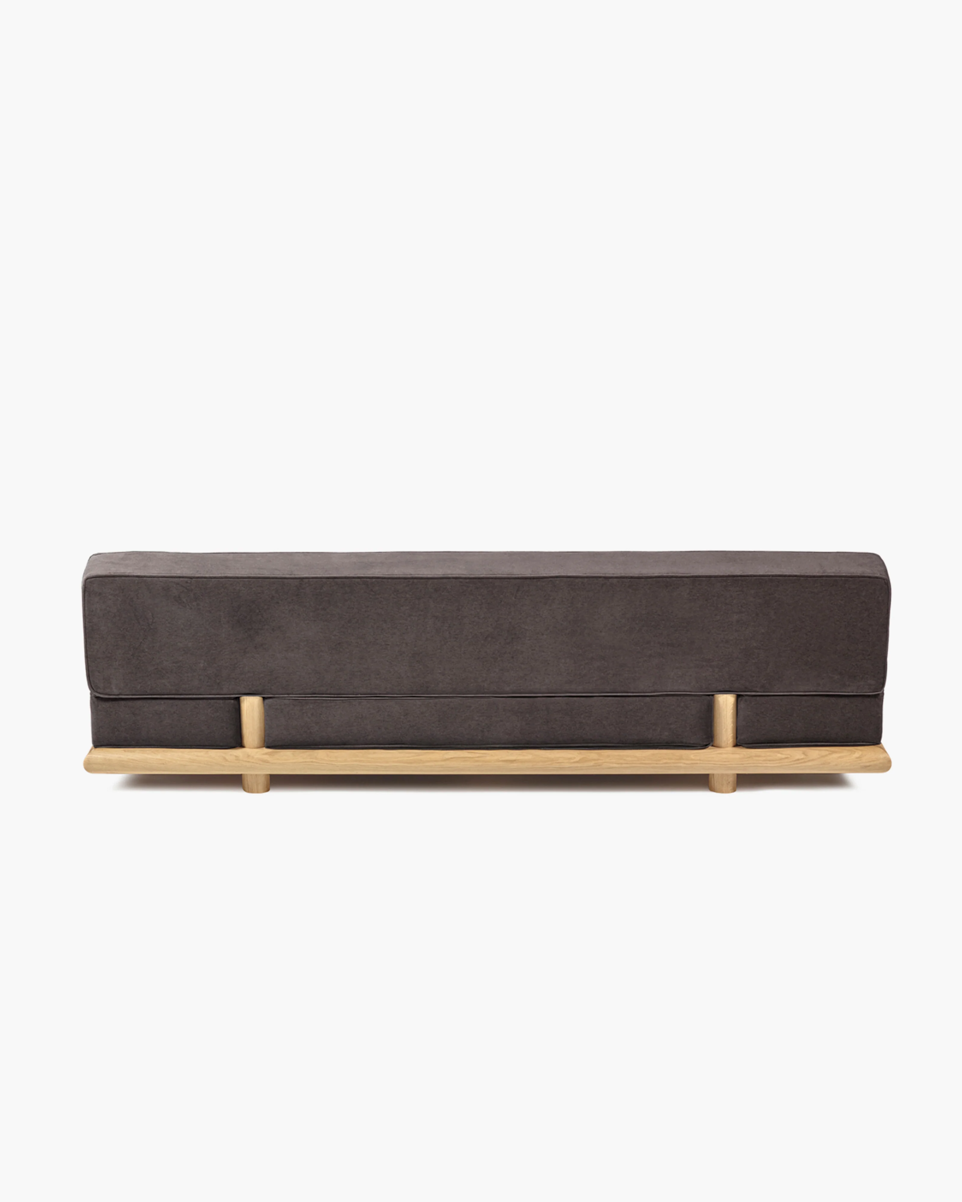 Sofa velvet shade + frame oak natural Ono 3 - Image 2