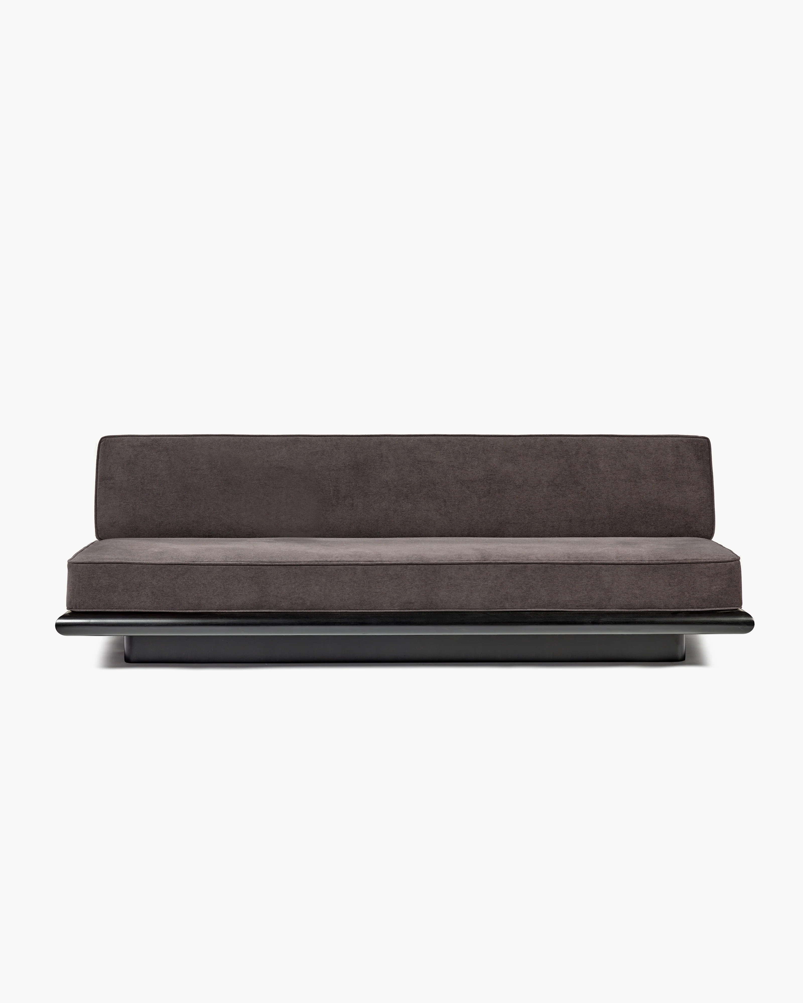 Sofa velvet shade + frame tulipwood stained dark Ono 3 - Image 2