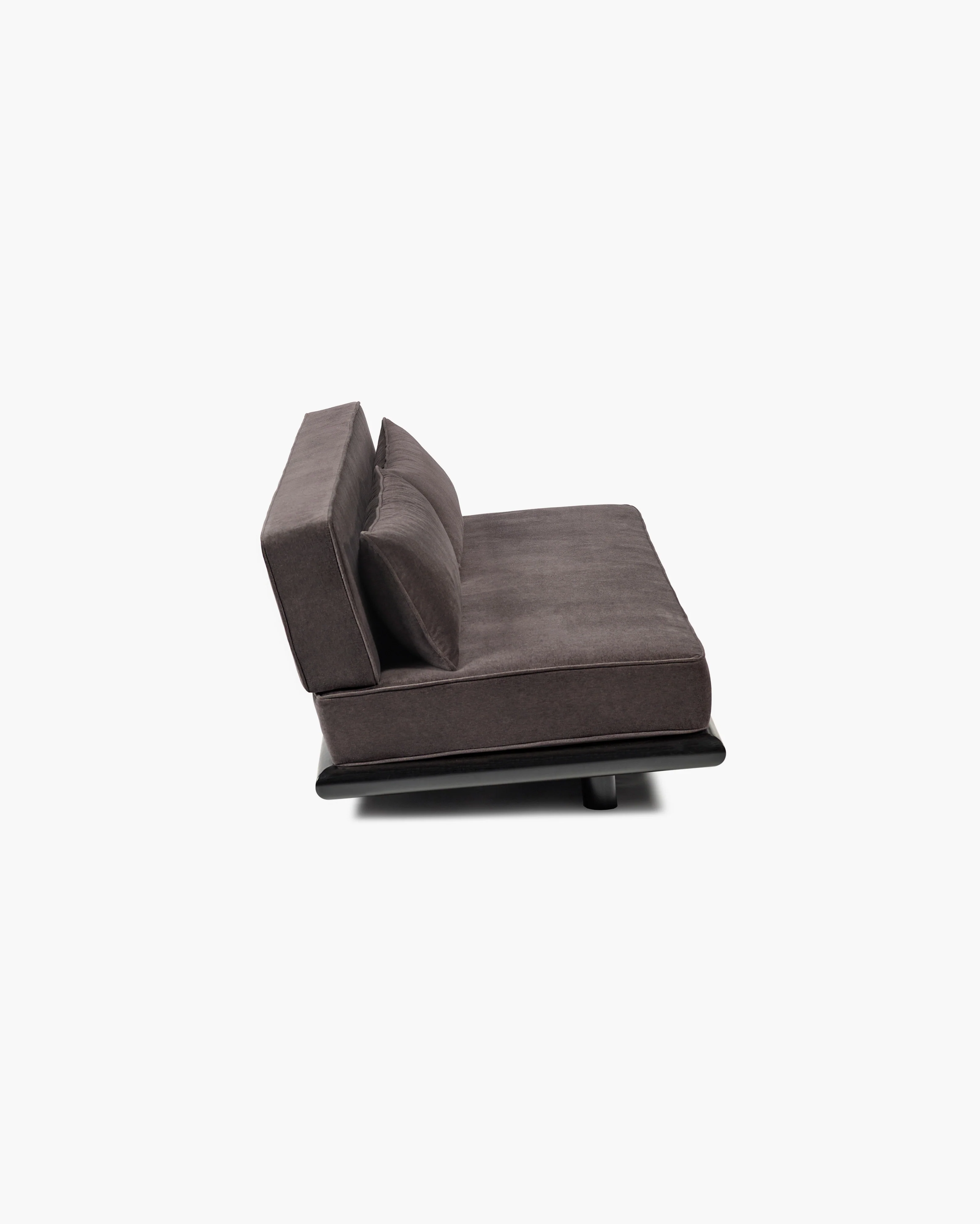 Sofa velvet shade + frame tulipwood stained dark Ono 3 - Image 4