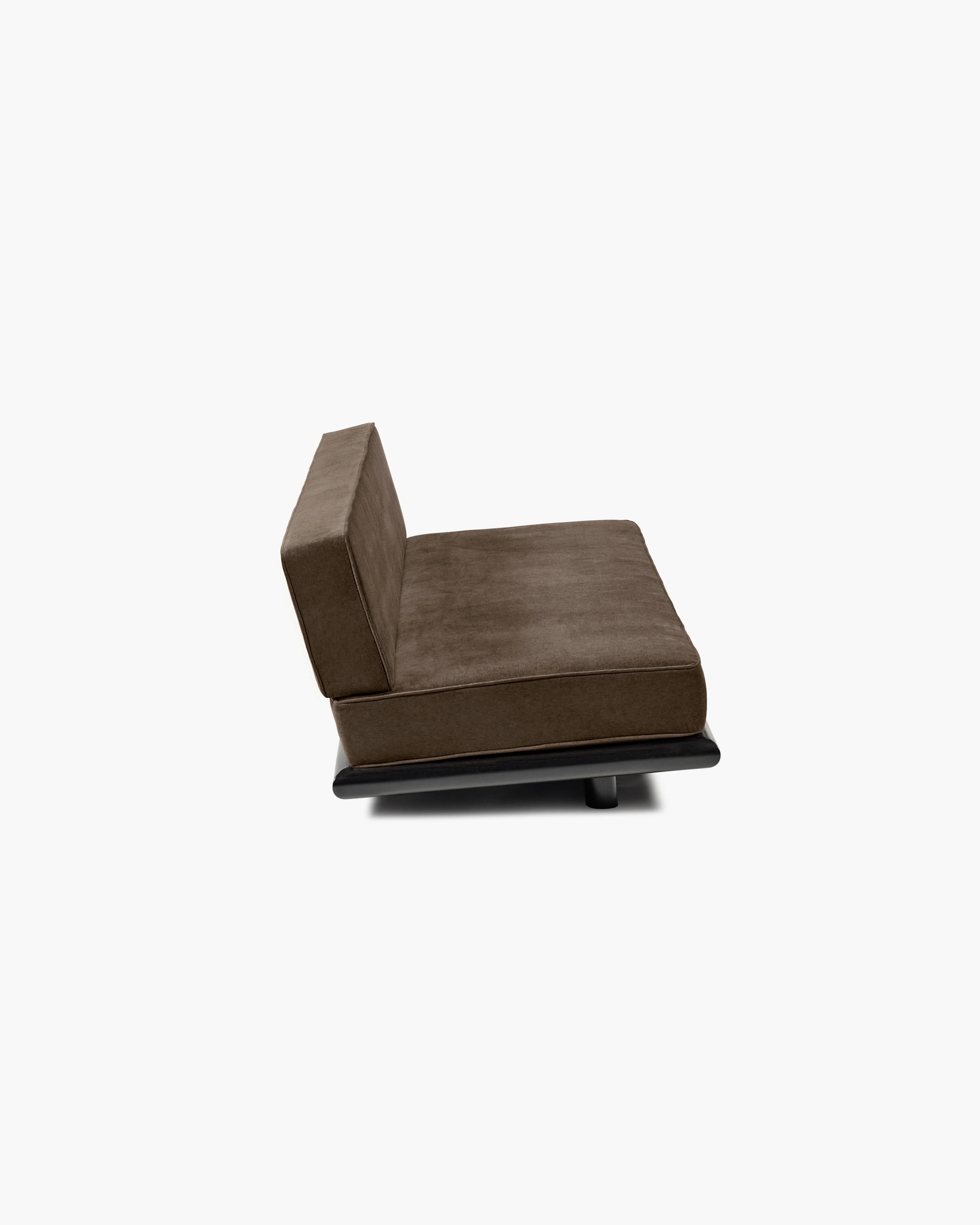 Sofa velvet teddy + frame tulipwood stained dark Ono 3 - Image 4