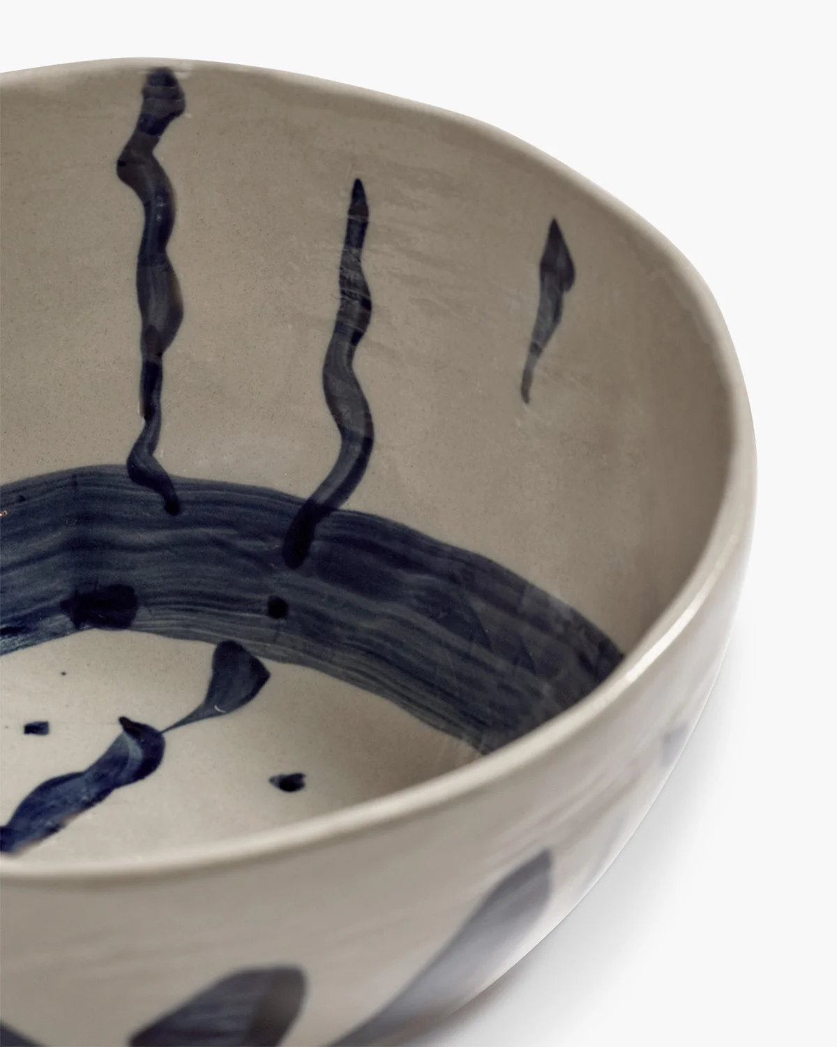 Soup bowl beige - blue Sophia - Image 5