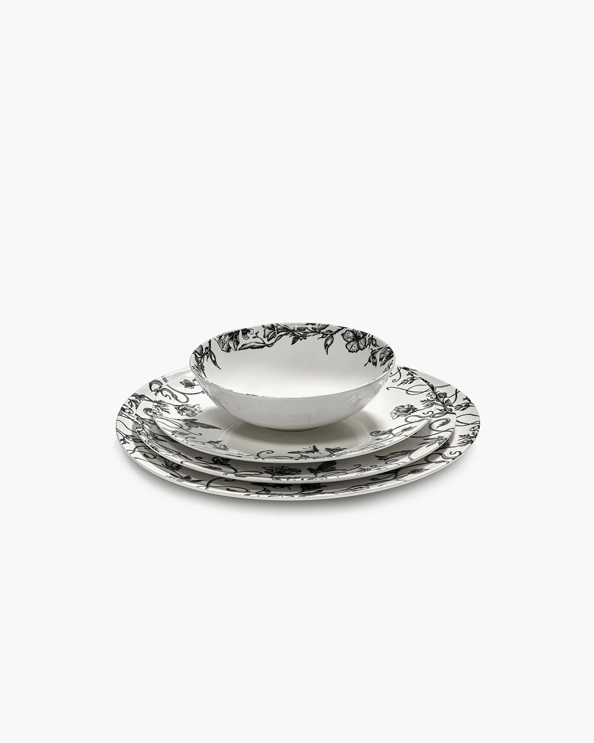 Starter plate floral fantasy white - black Unity - Image 9