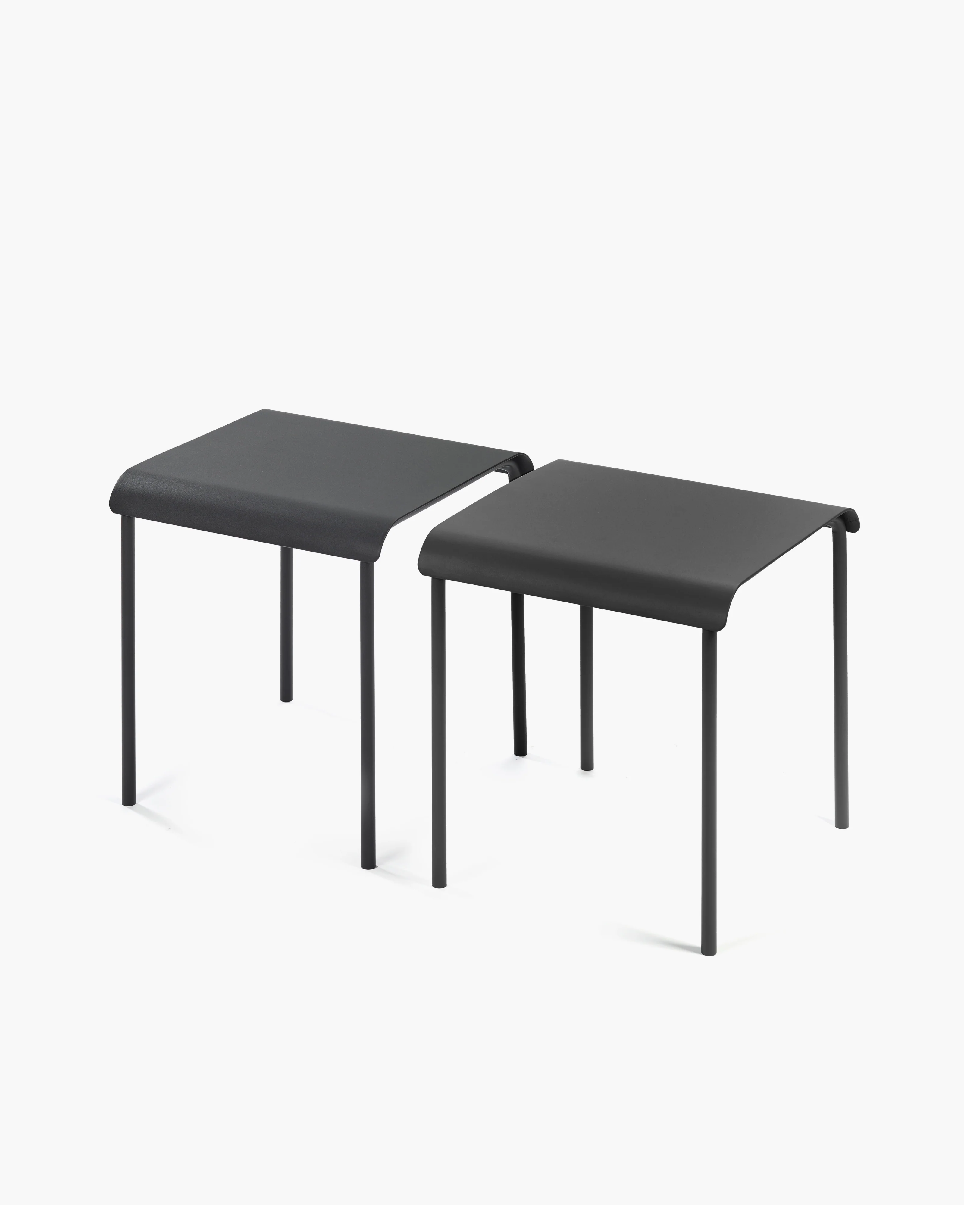 Stool aluminium black August - Image 2