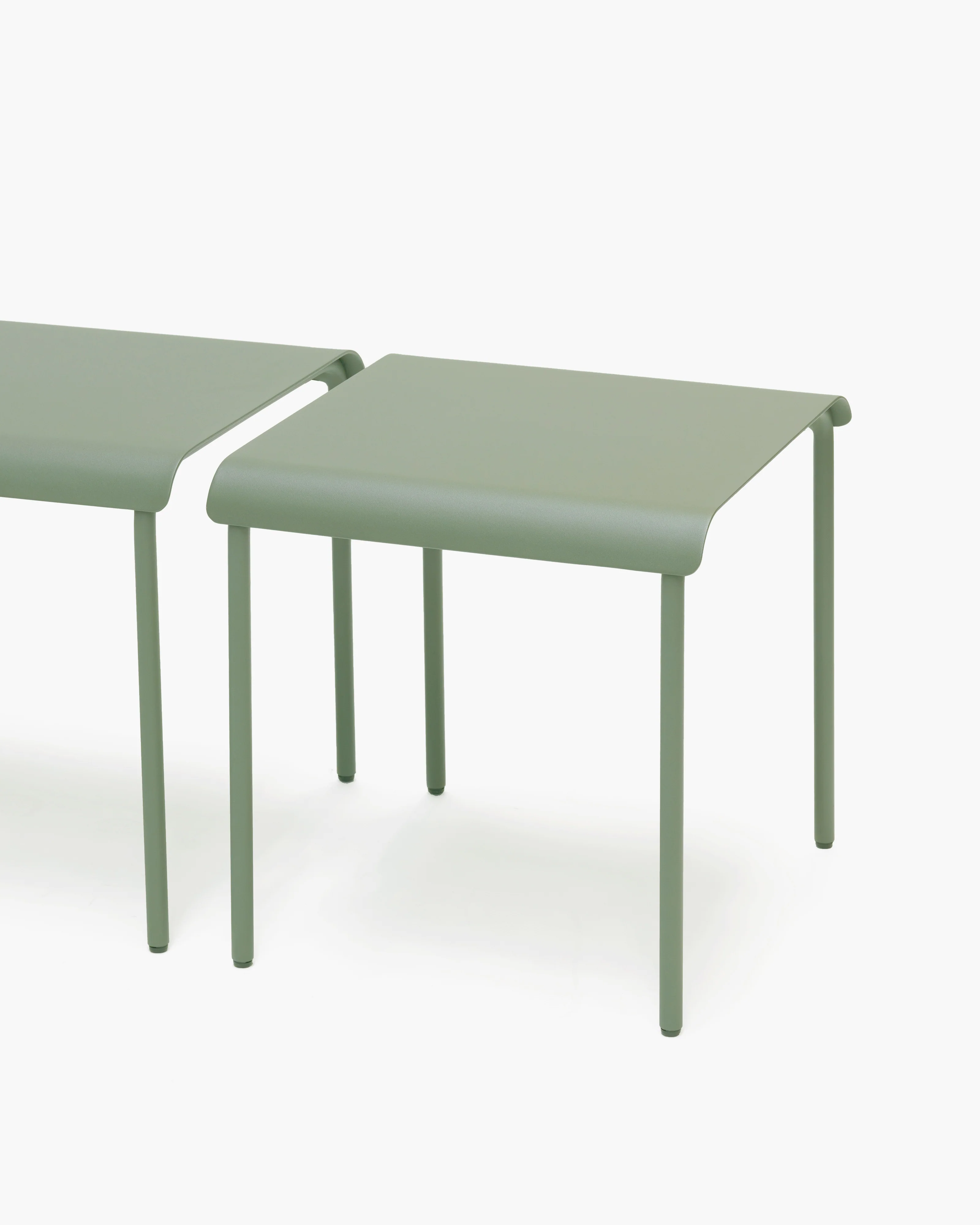 Stool aluminium eucalyptus green August - Image 3