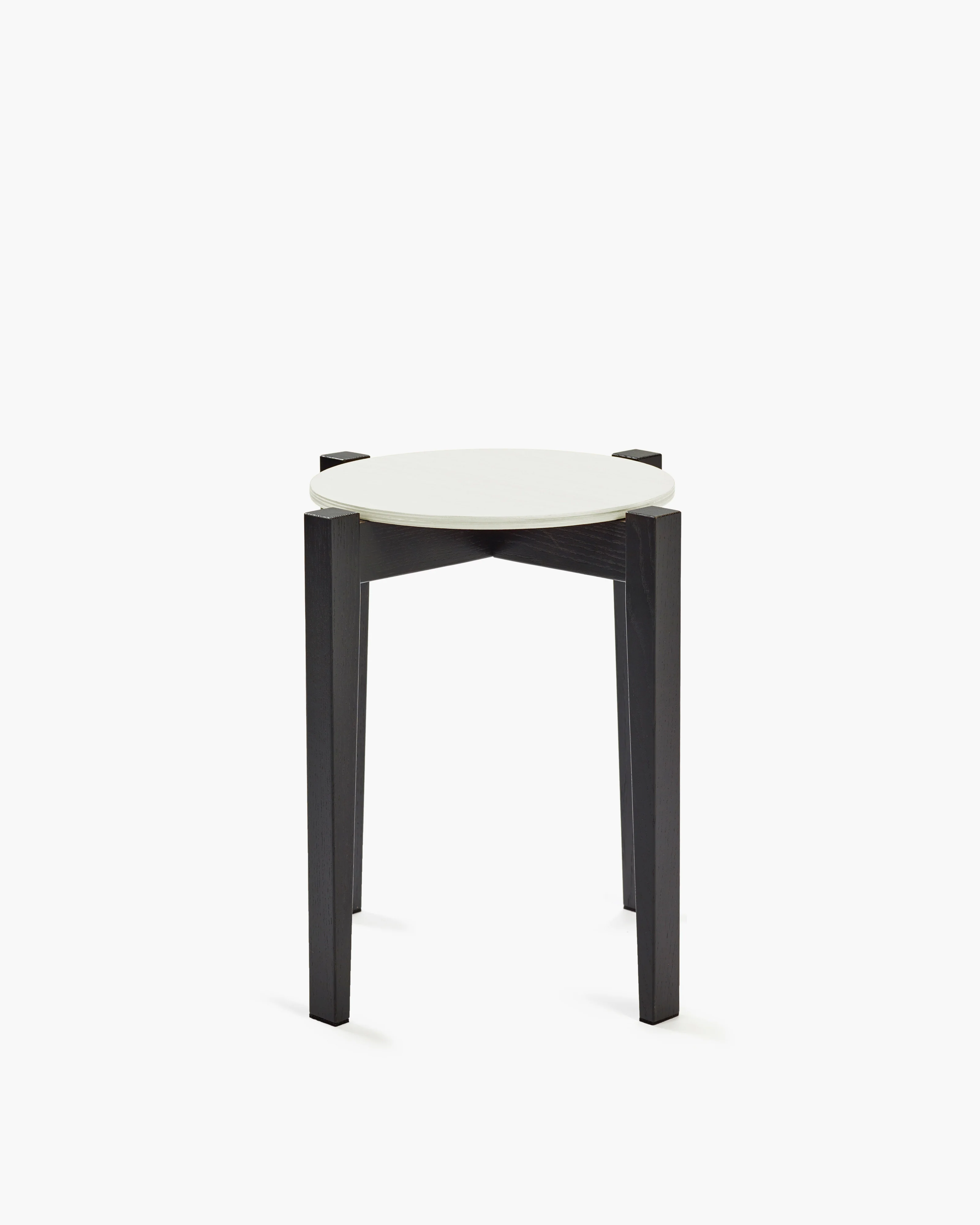 Stool beech black/off-white Eloïs - Image 2