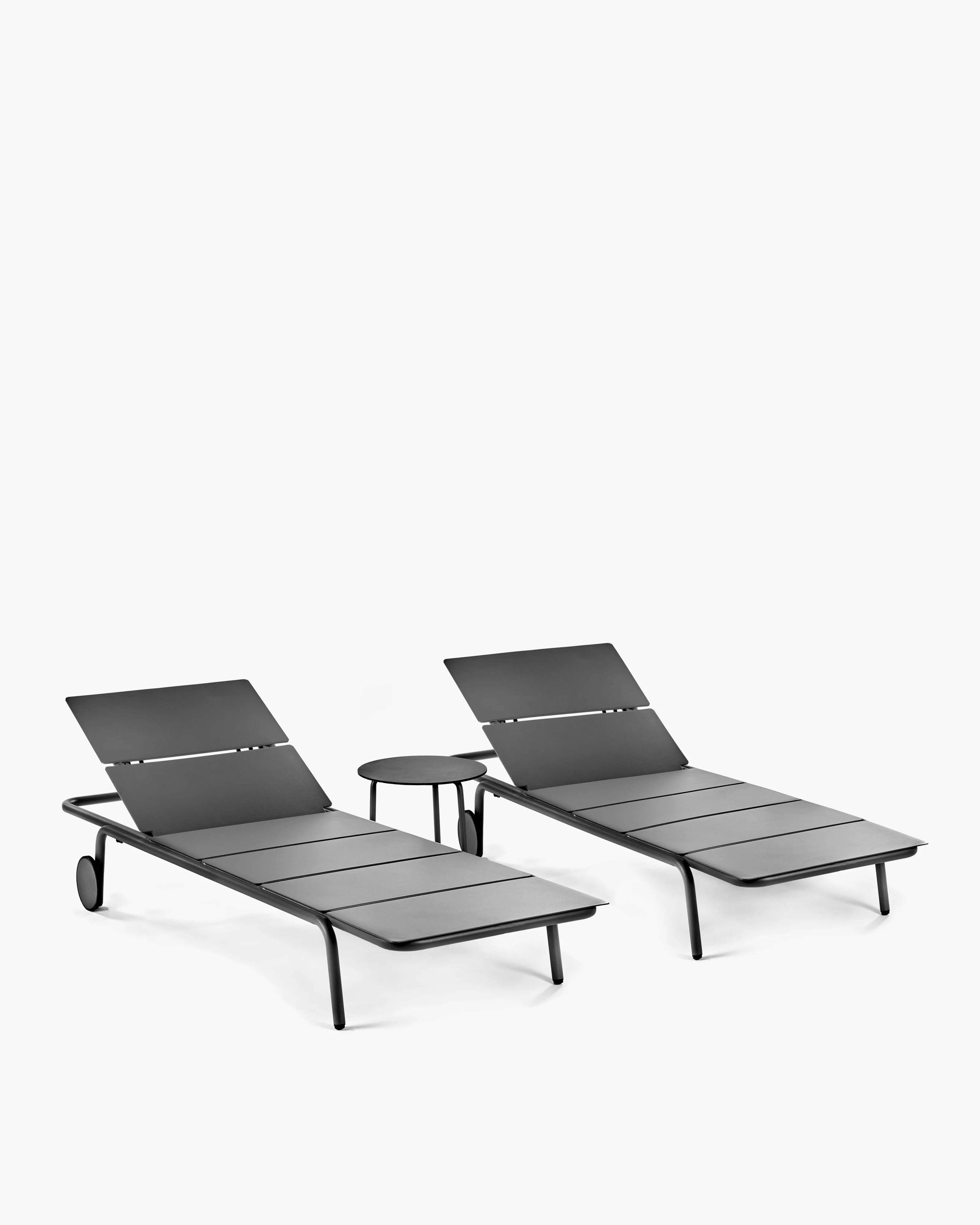 Sun lounger aluminium black August - Image 8