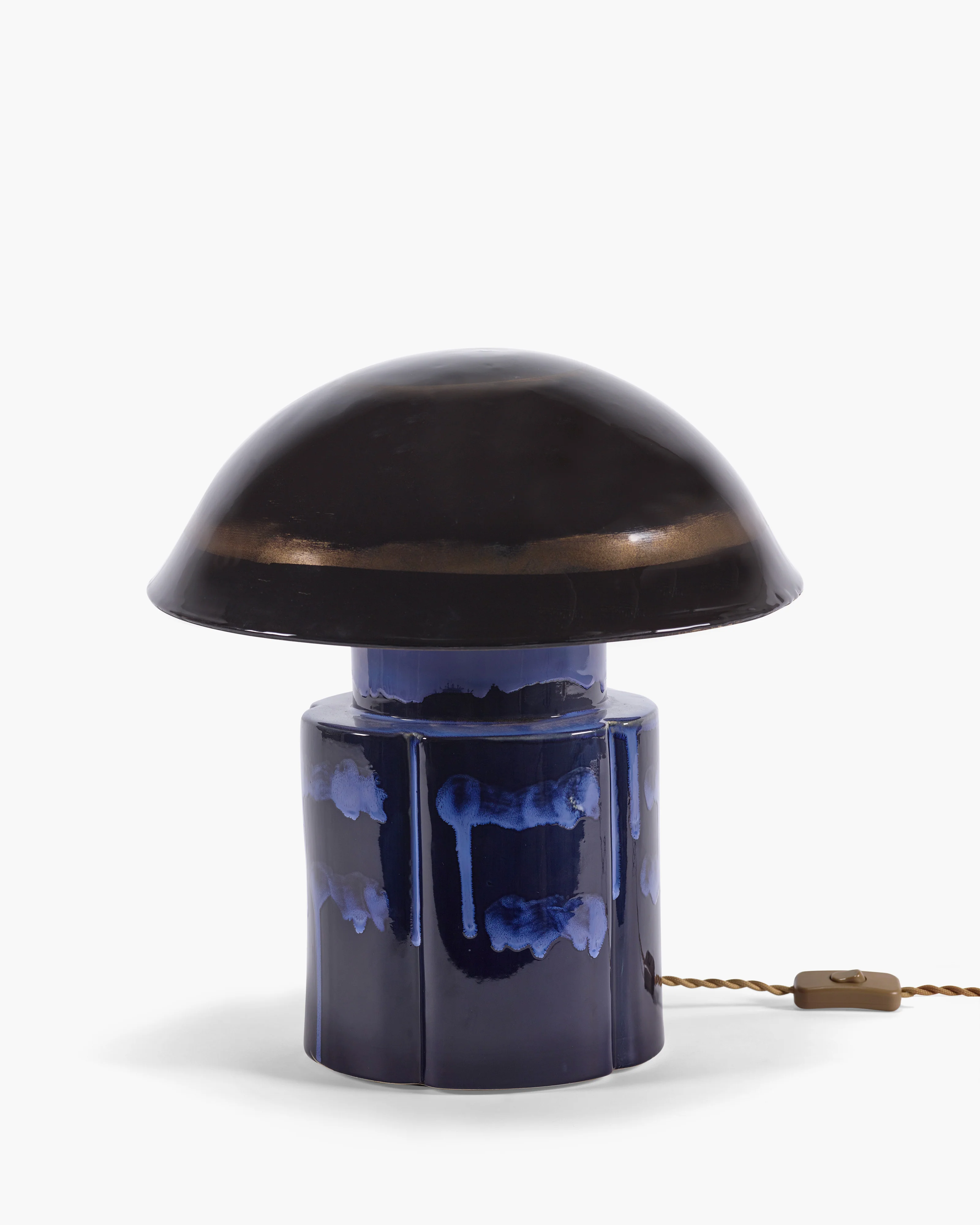 Table lamp dark blue John Terres de Rêves