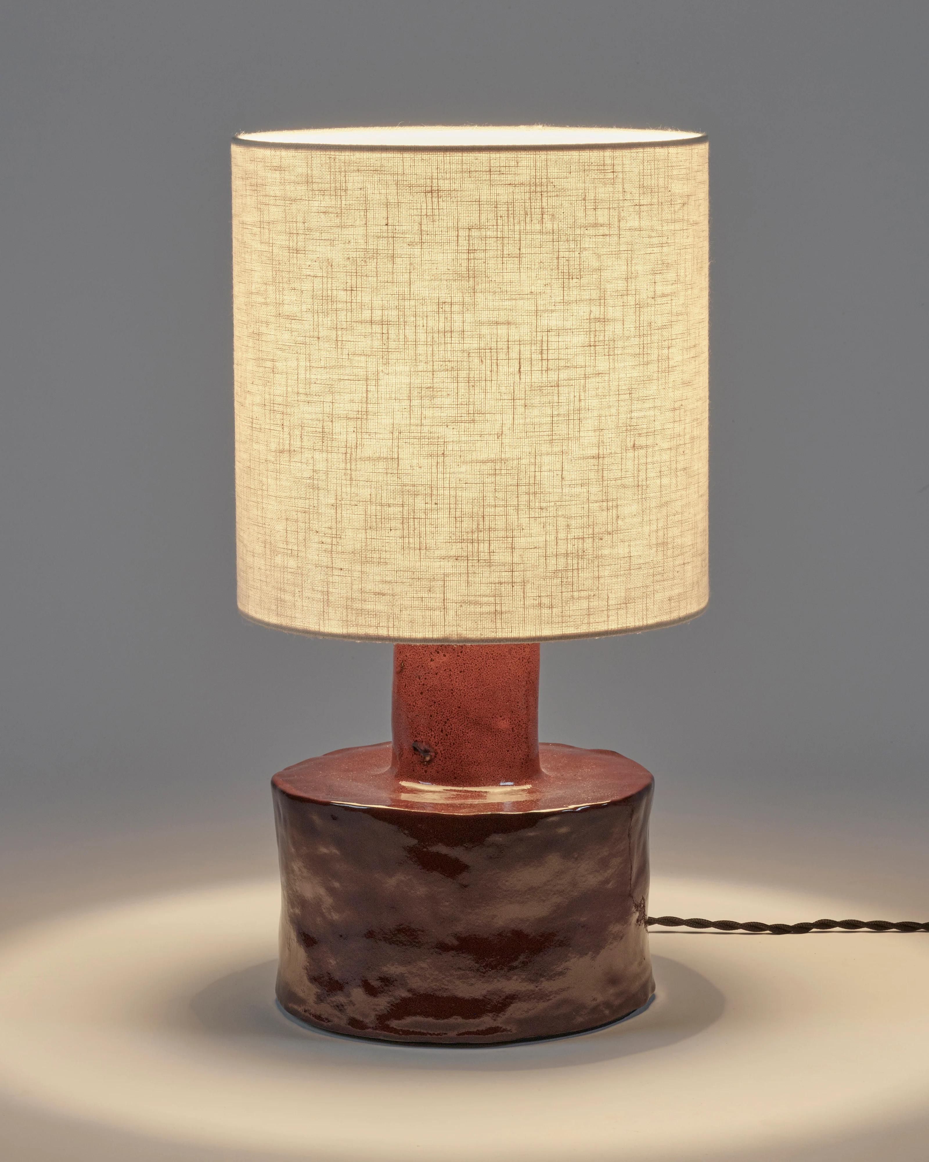 Table lamp red - beige Catherine - Image 6