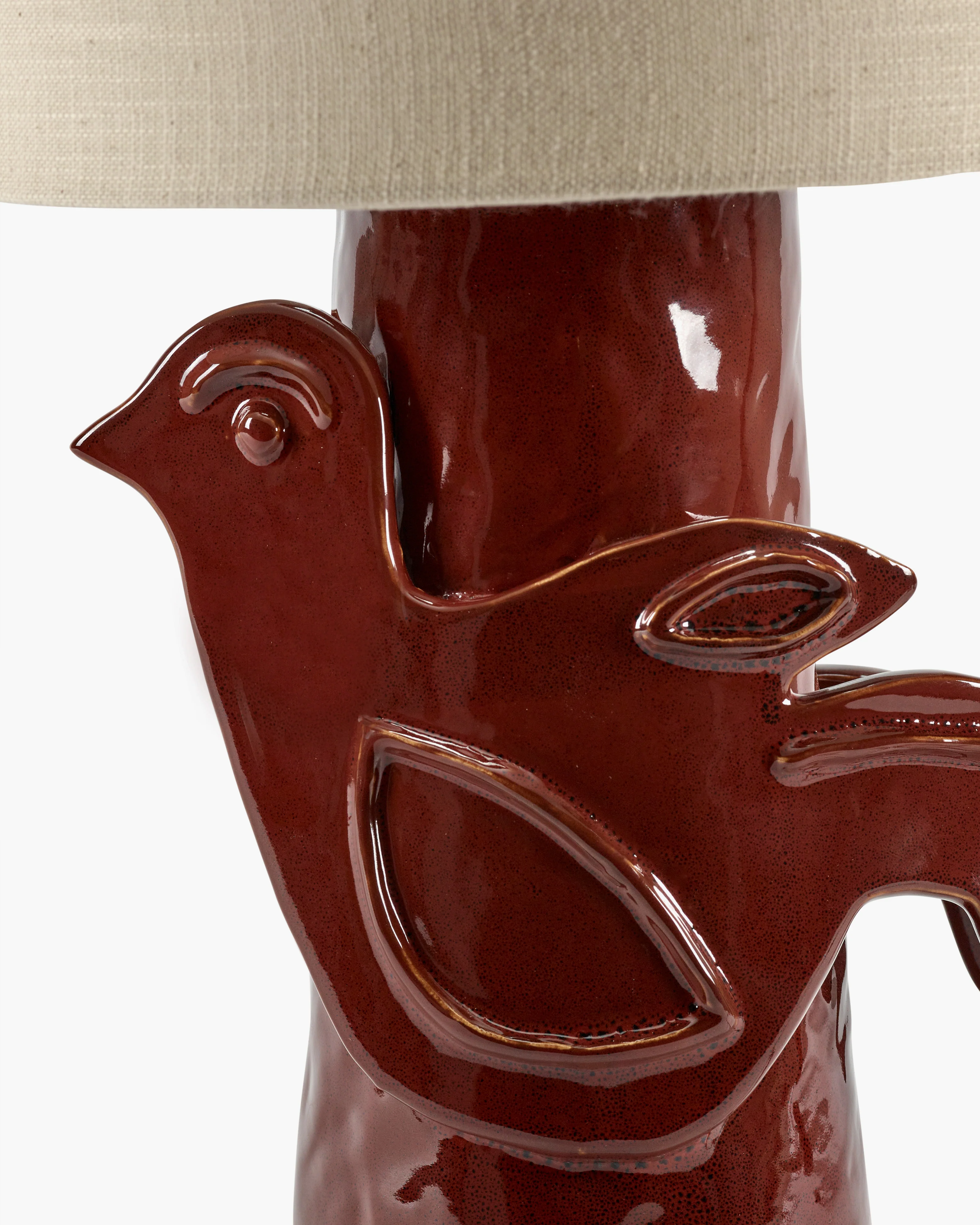 Table lamp red - beige Paloma - Image 5