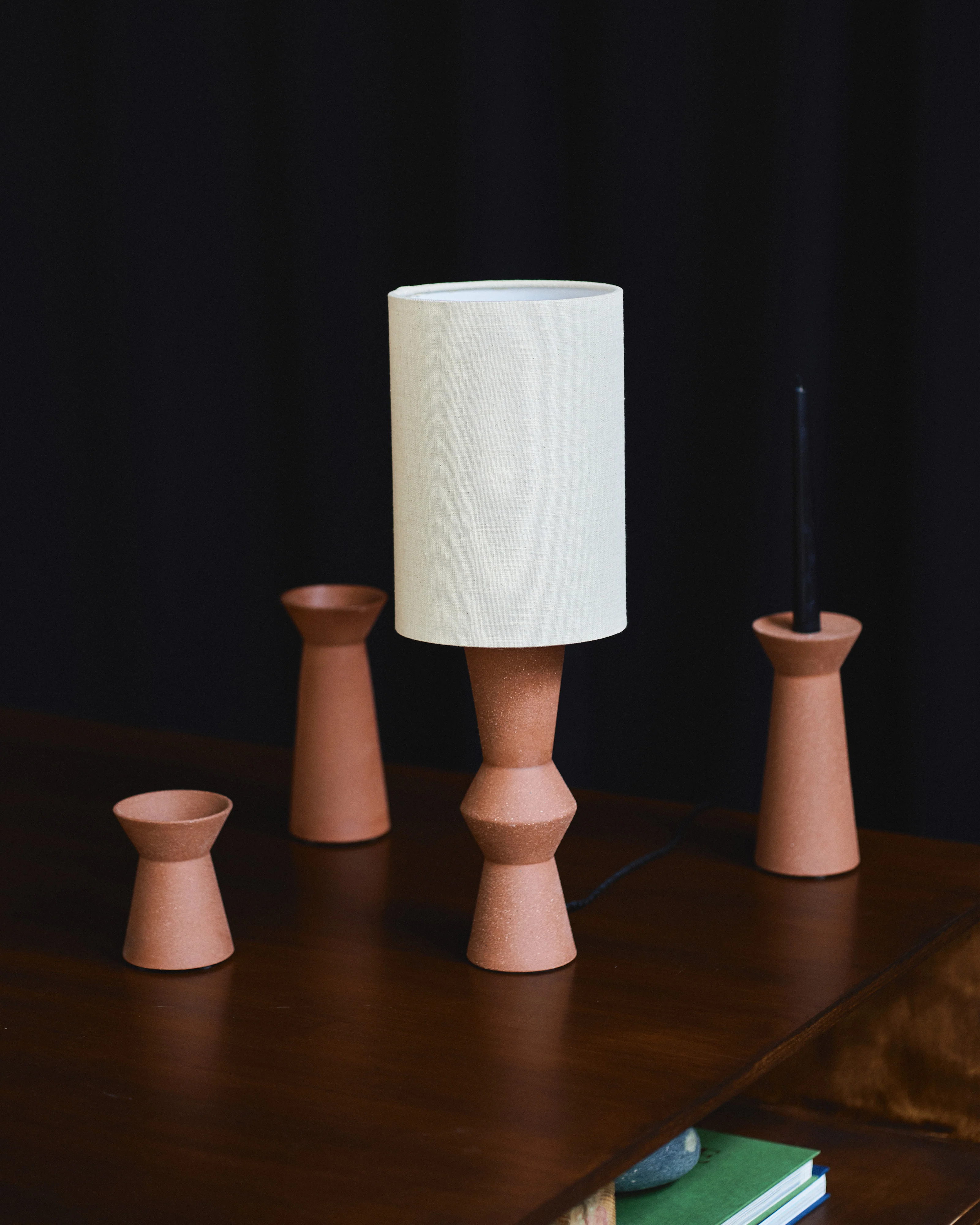 Table lamp red brown beige Marie-Ann - Image 2