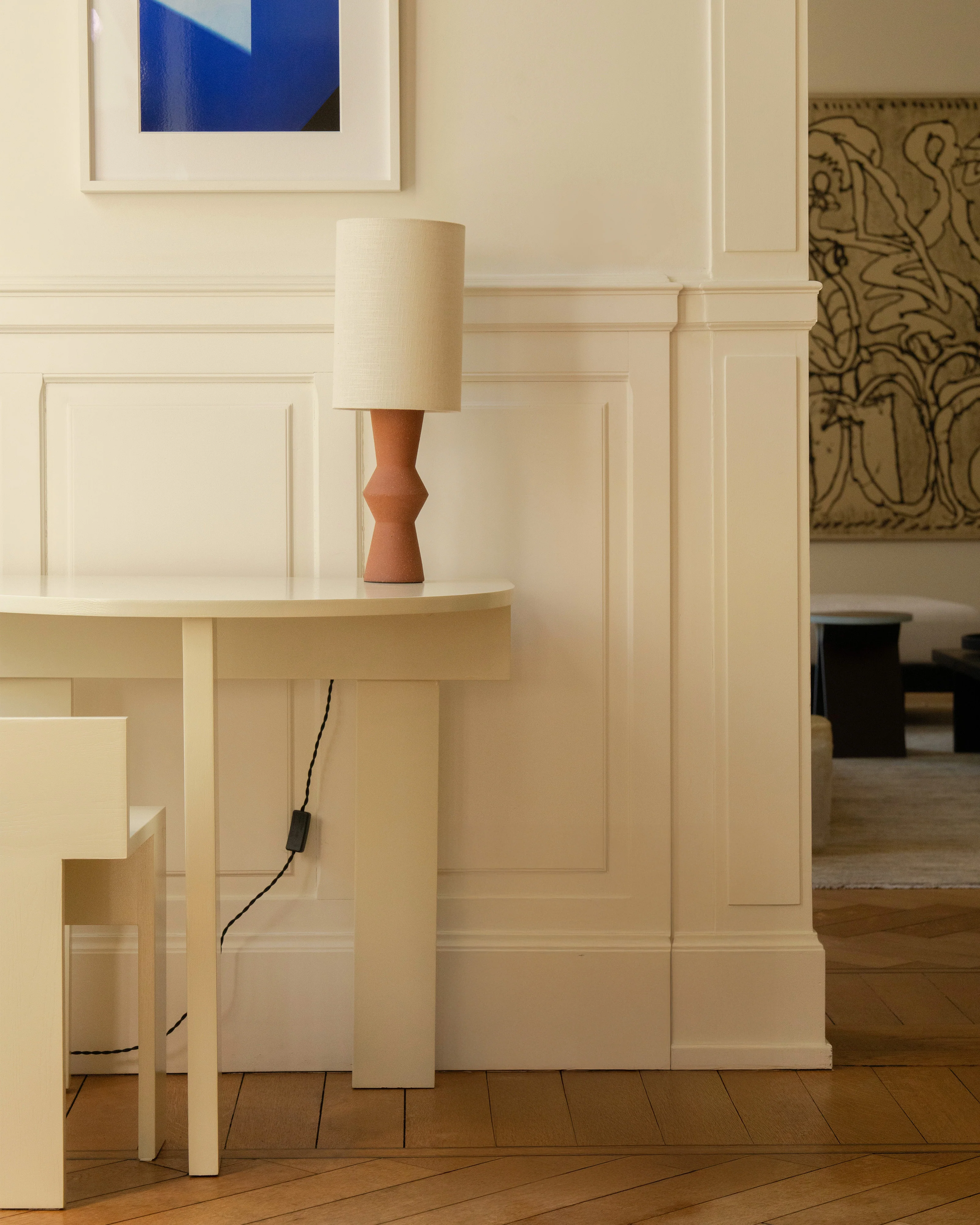 Table lamp red brown beige Marie-Ann - Image 4