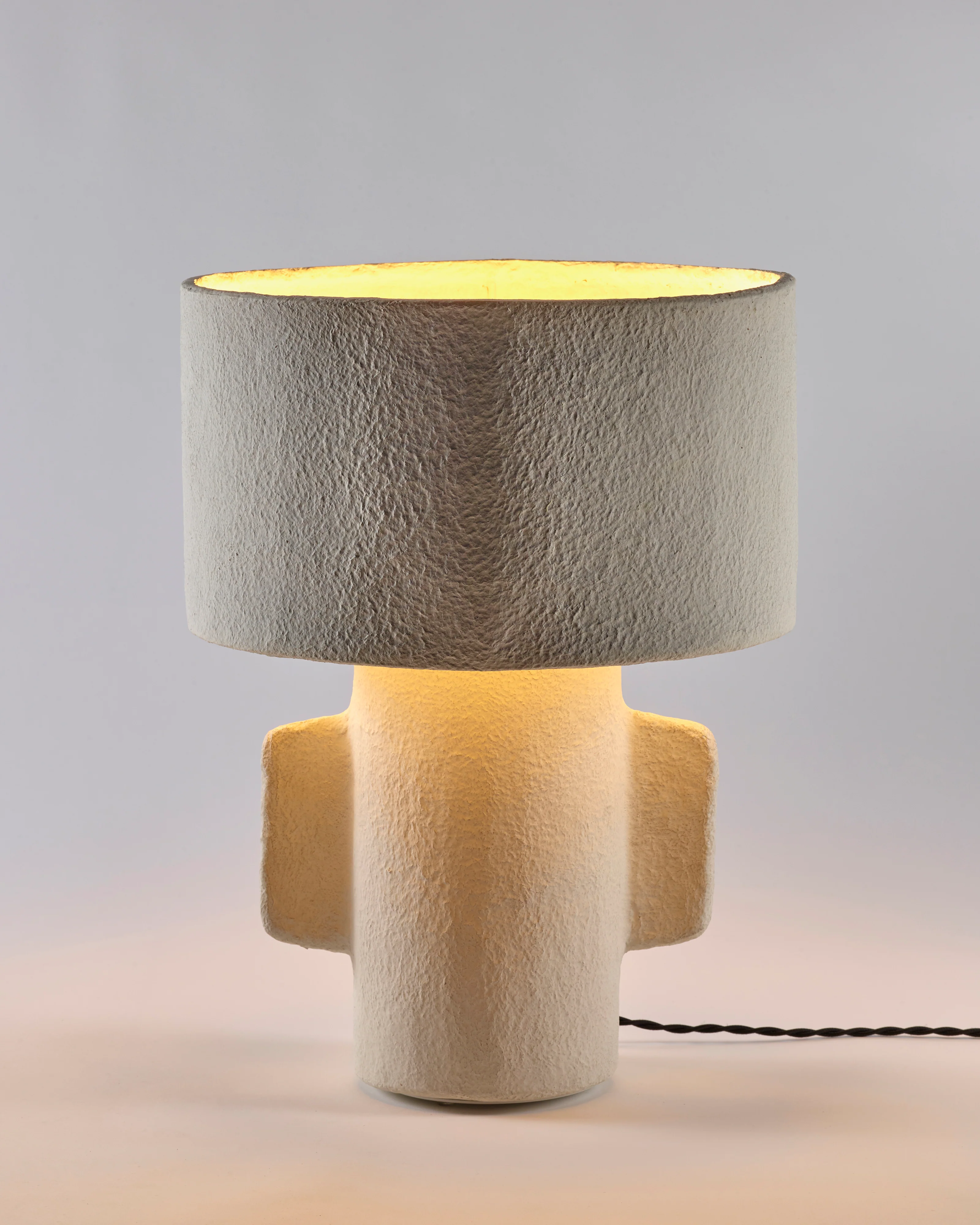 Table lamp S white paper mache Earth - Image 4