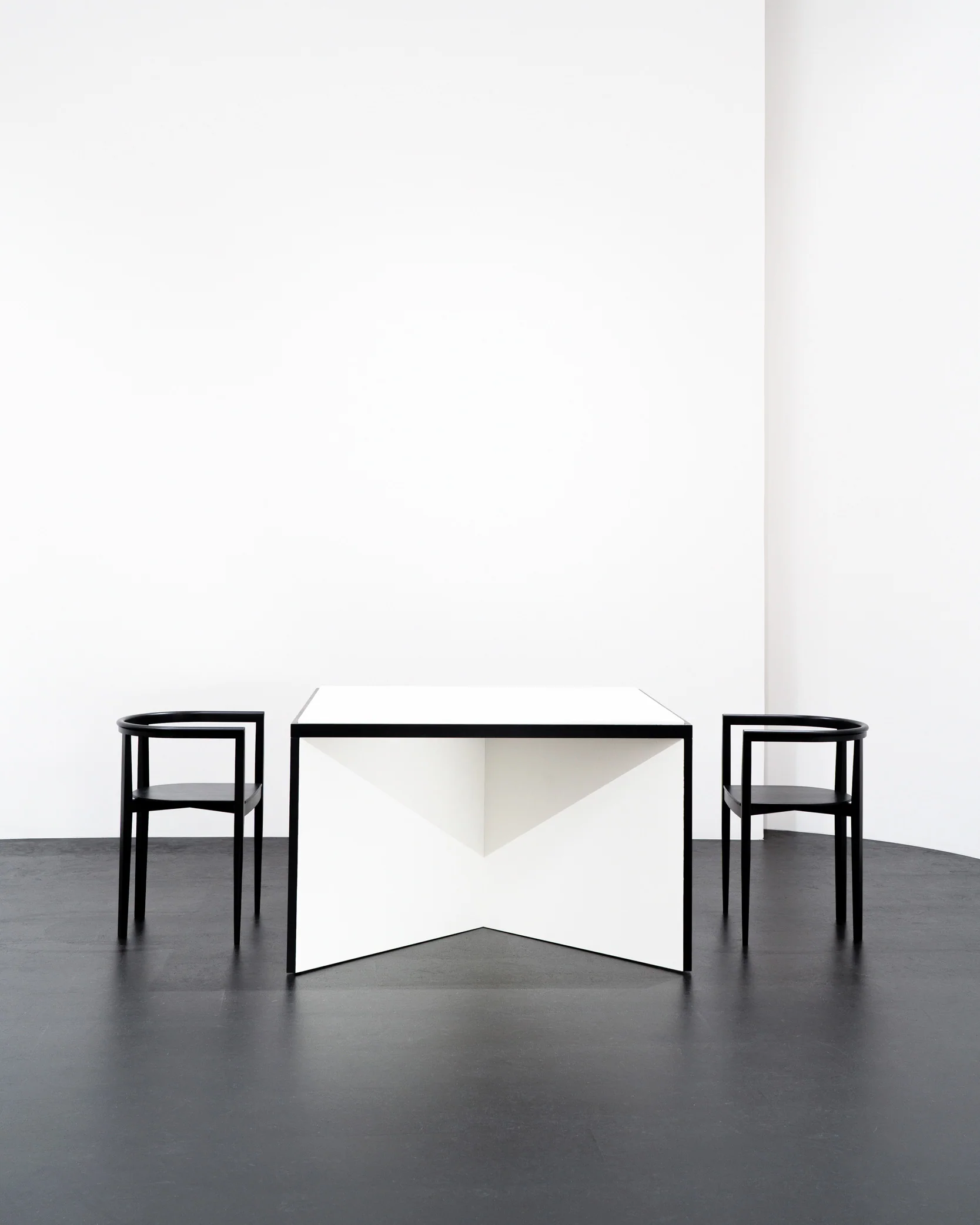 Table oak off-white - black/top oak off-white Kubé 1 - Image 2