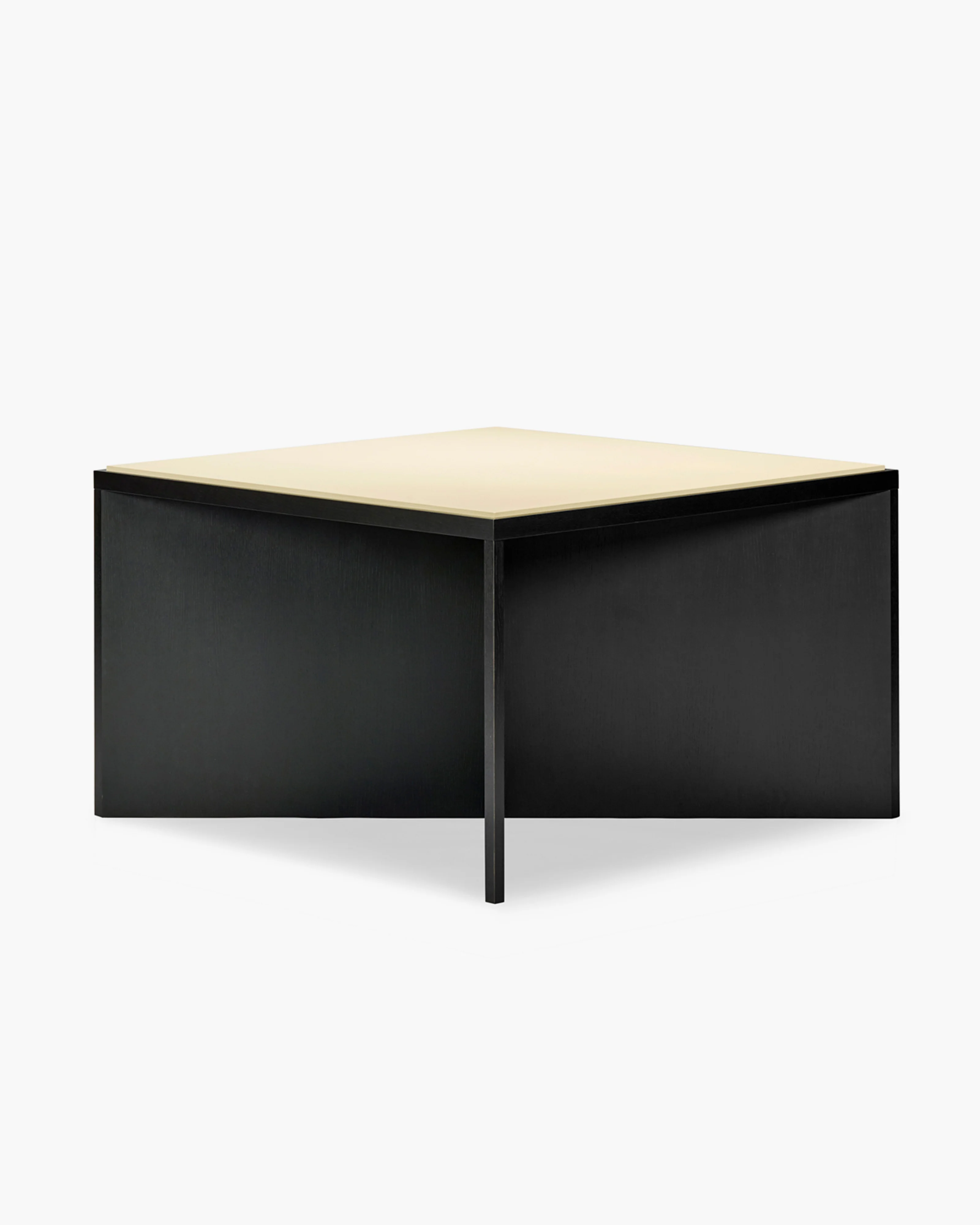 Table oak stained black/top oak cream Kubé 1 - Image 3