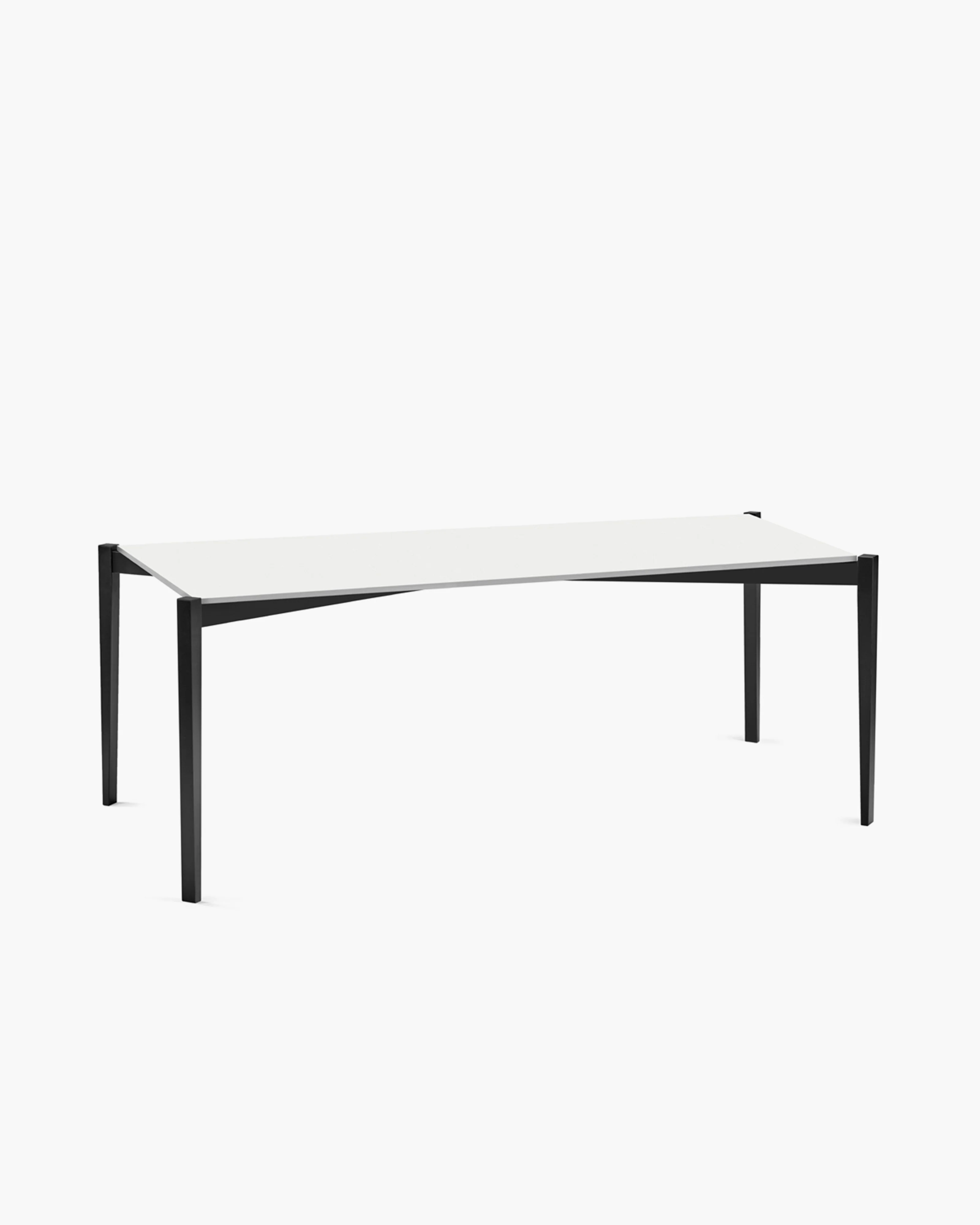Table rectangular beech black/off-white Eloïs