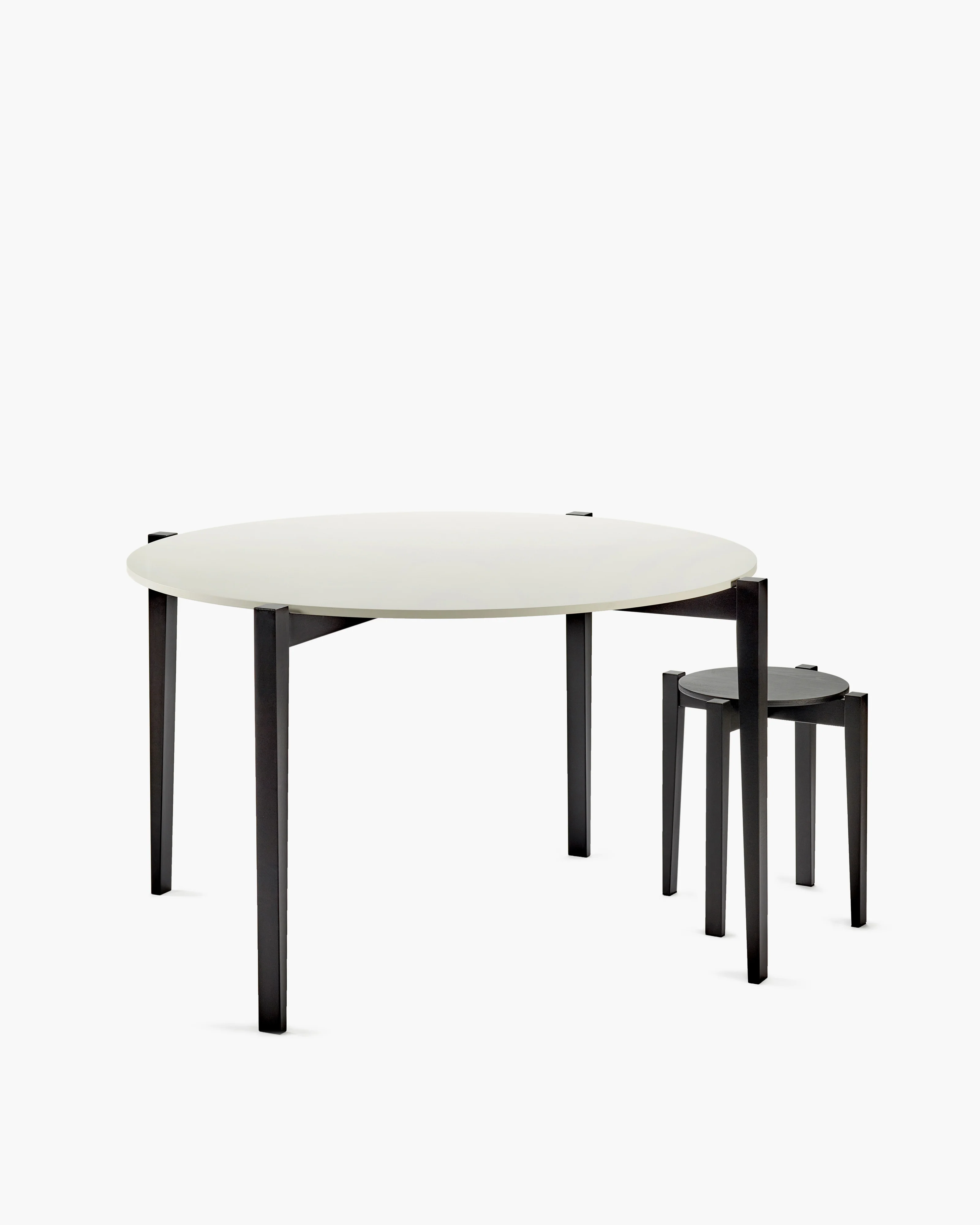 Table round beech black/off-white Eloïs - Image 4