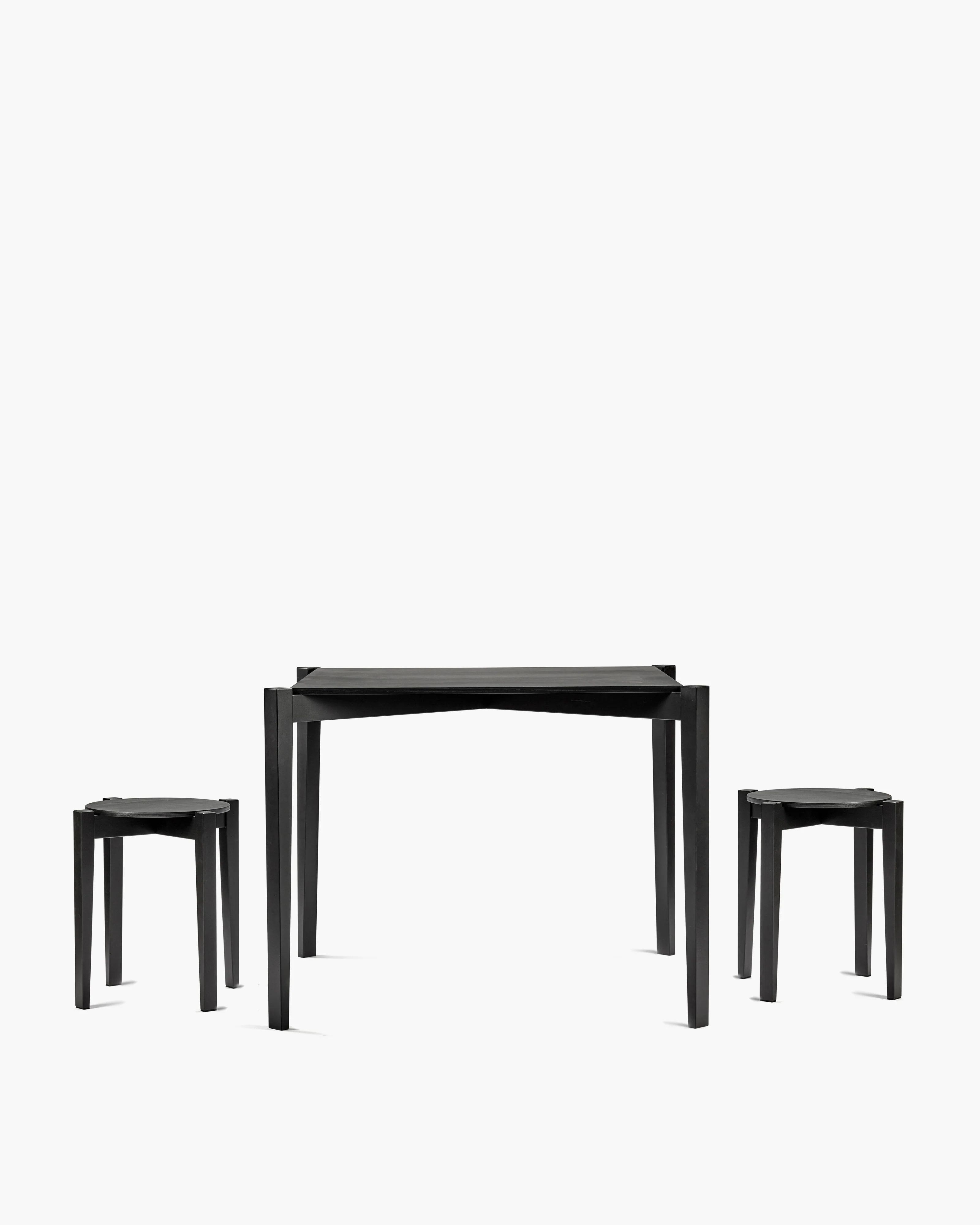 Table square beech black Eloïs - Image 2