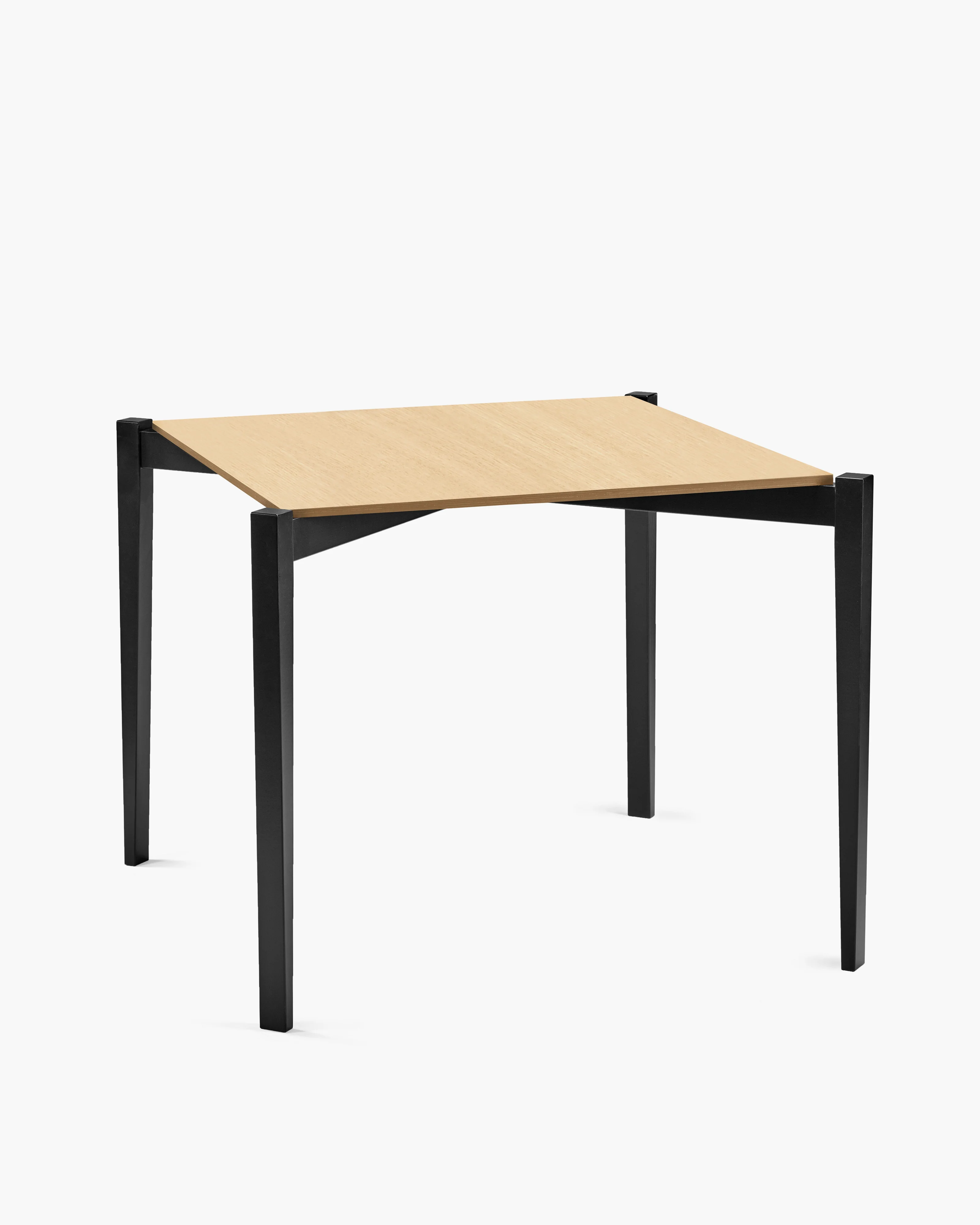Table square beech black/oak natural Eloïs