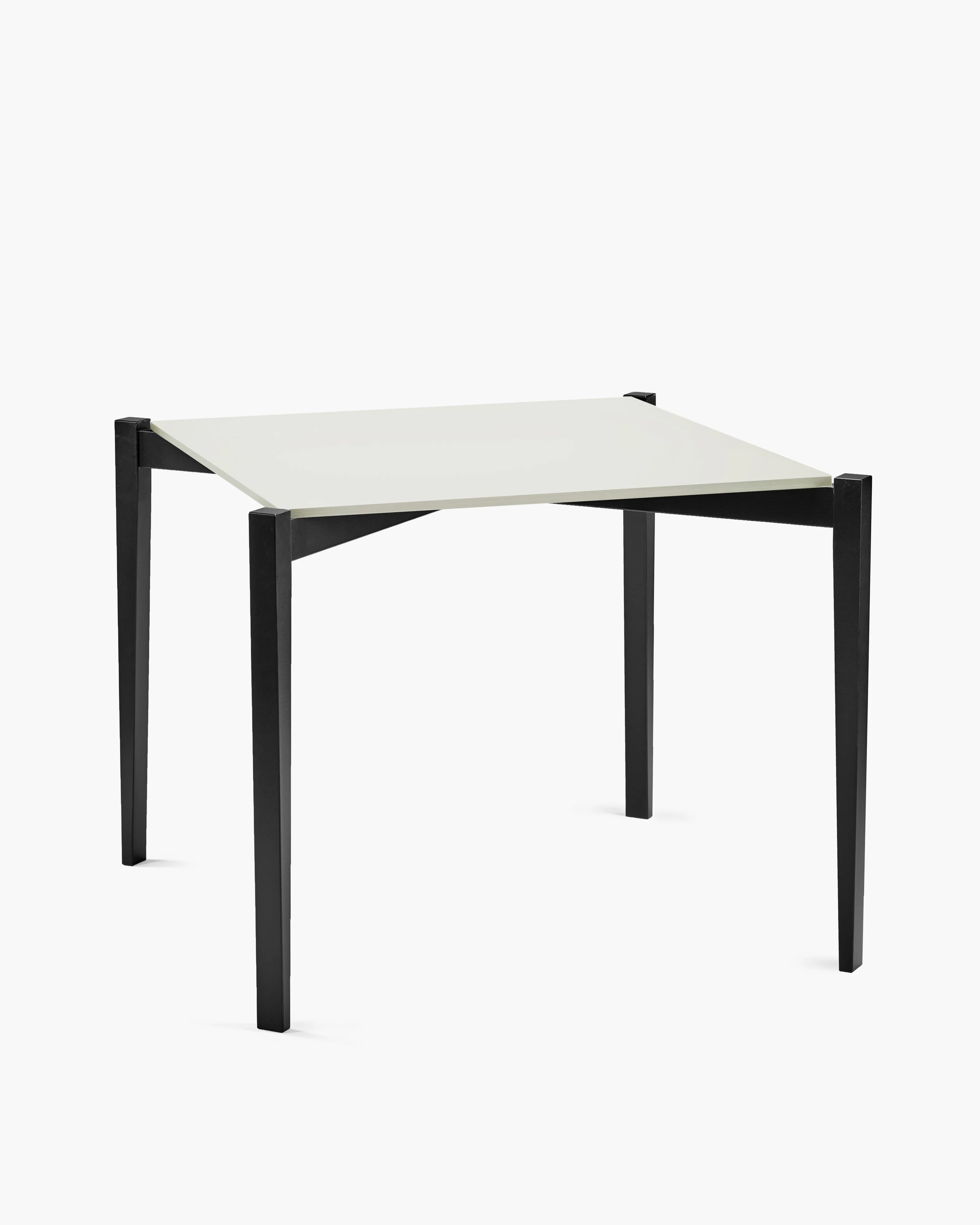 Table square beech black/off-white Eloïs