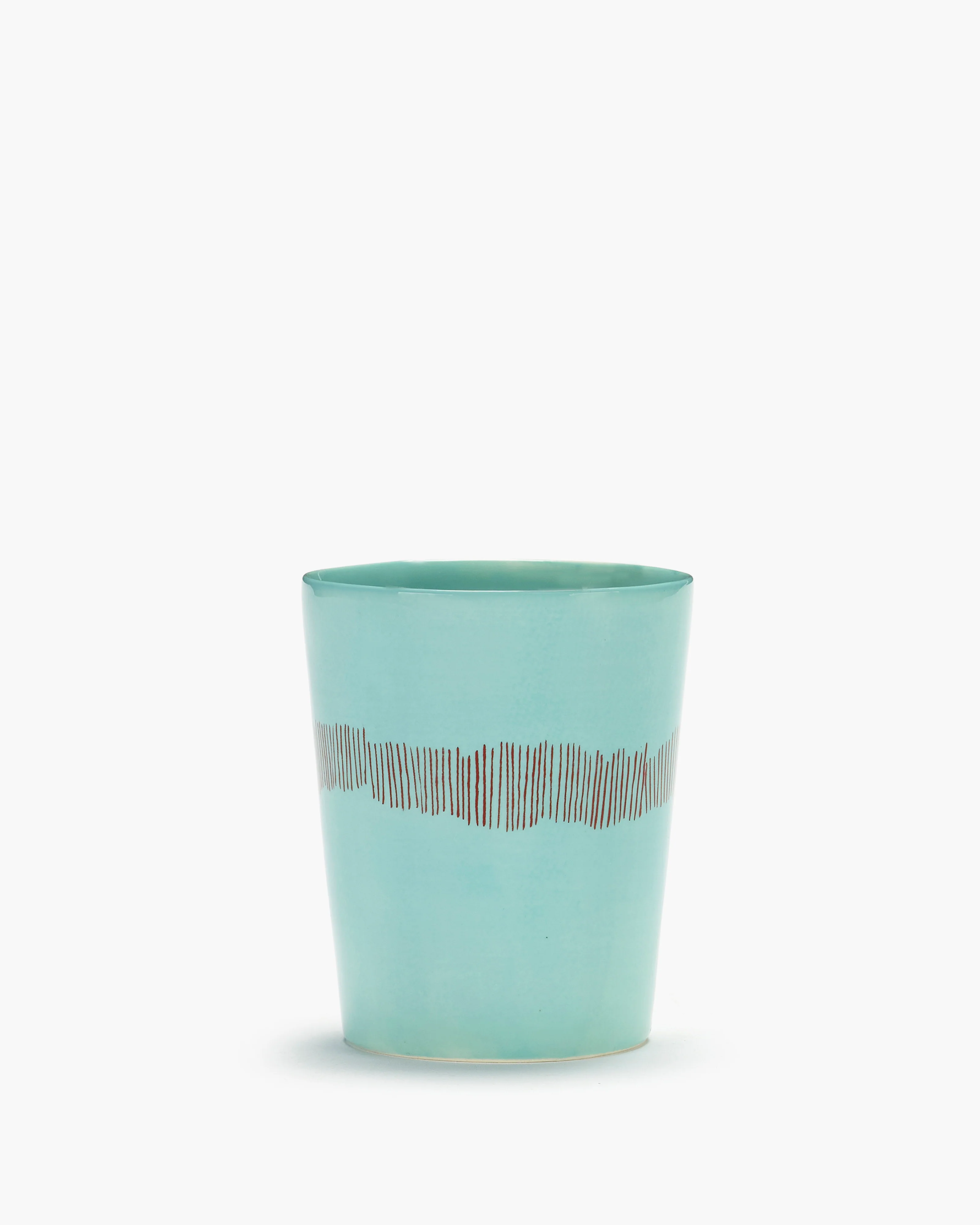 Tea cup 33cl azure - red stripes Feast