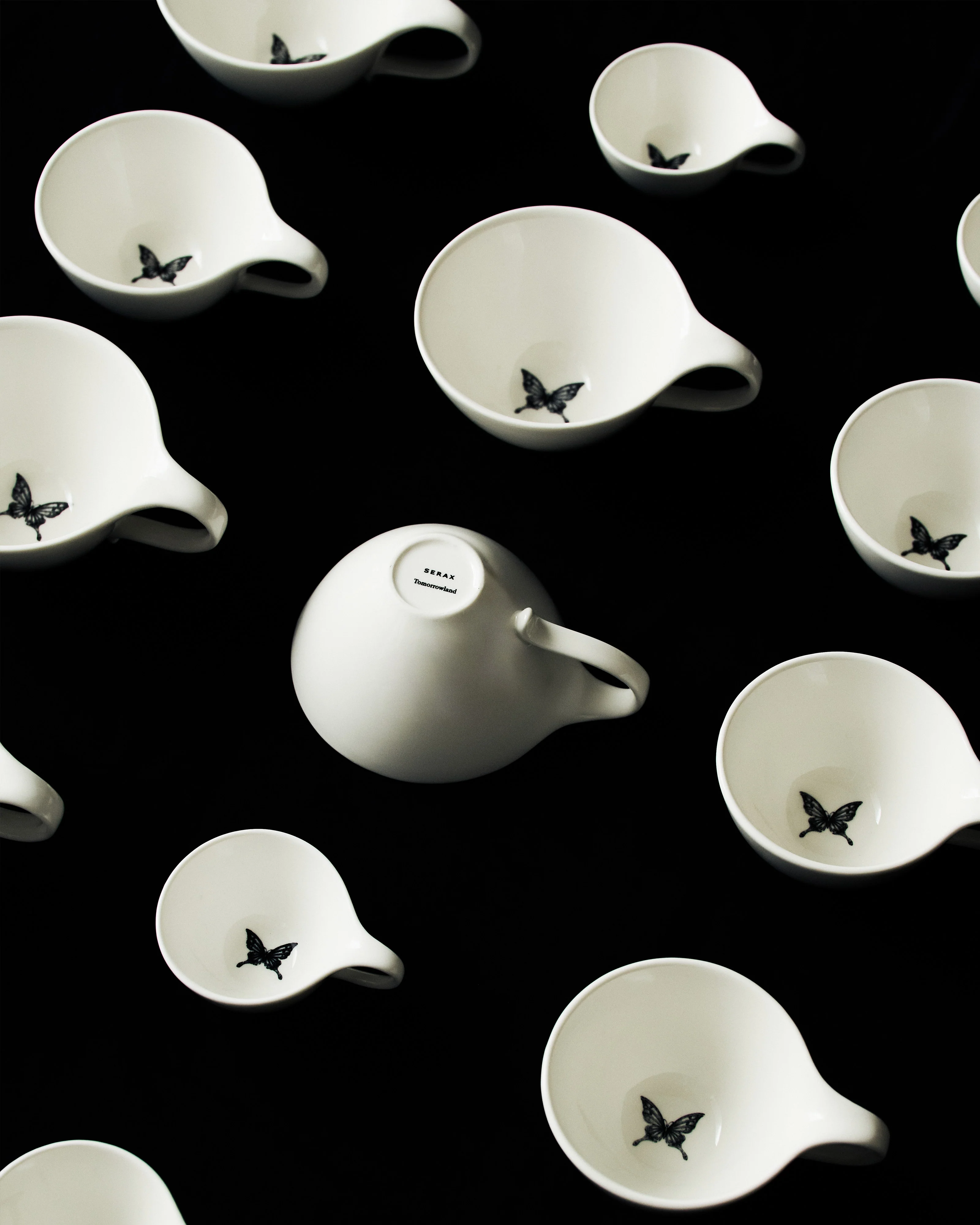 Tea cup butterfly white - black Unity - Image 2