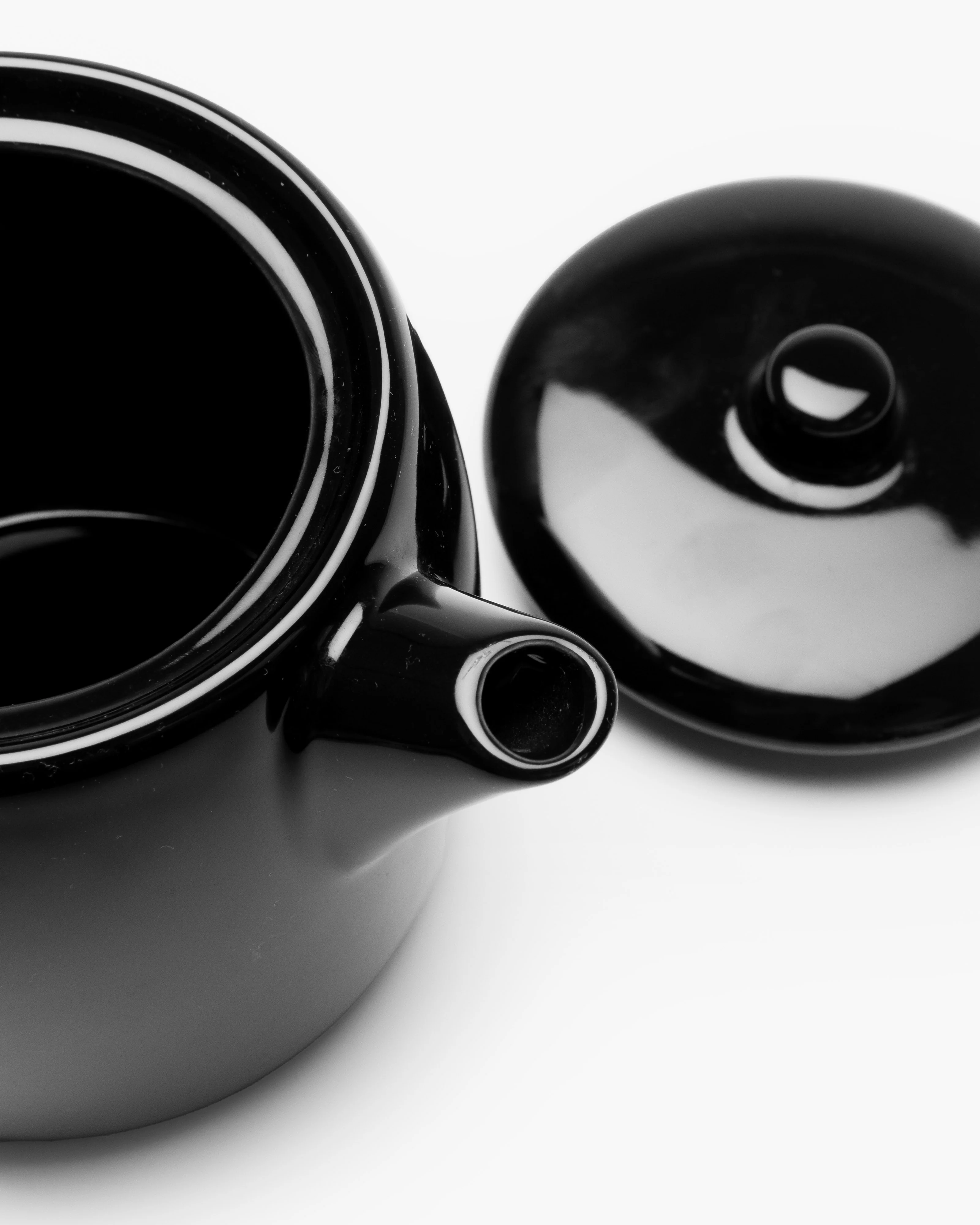 Tea pot glazed black Passe-partout - Image 4