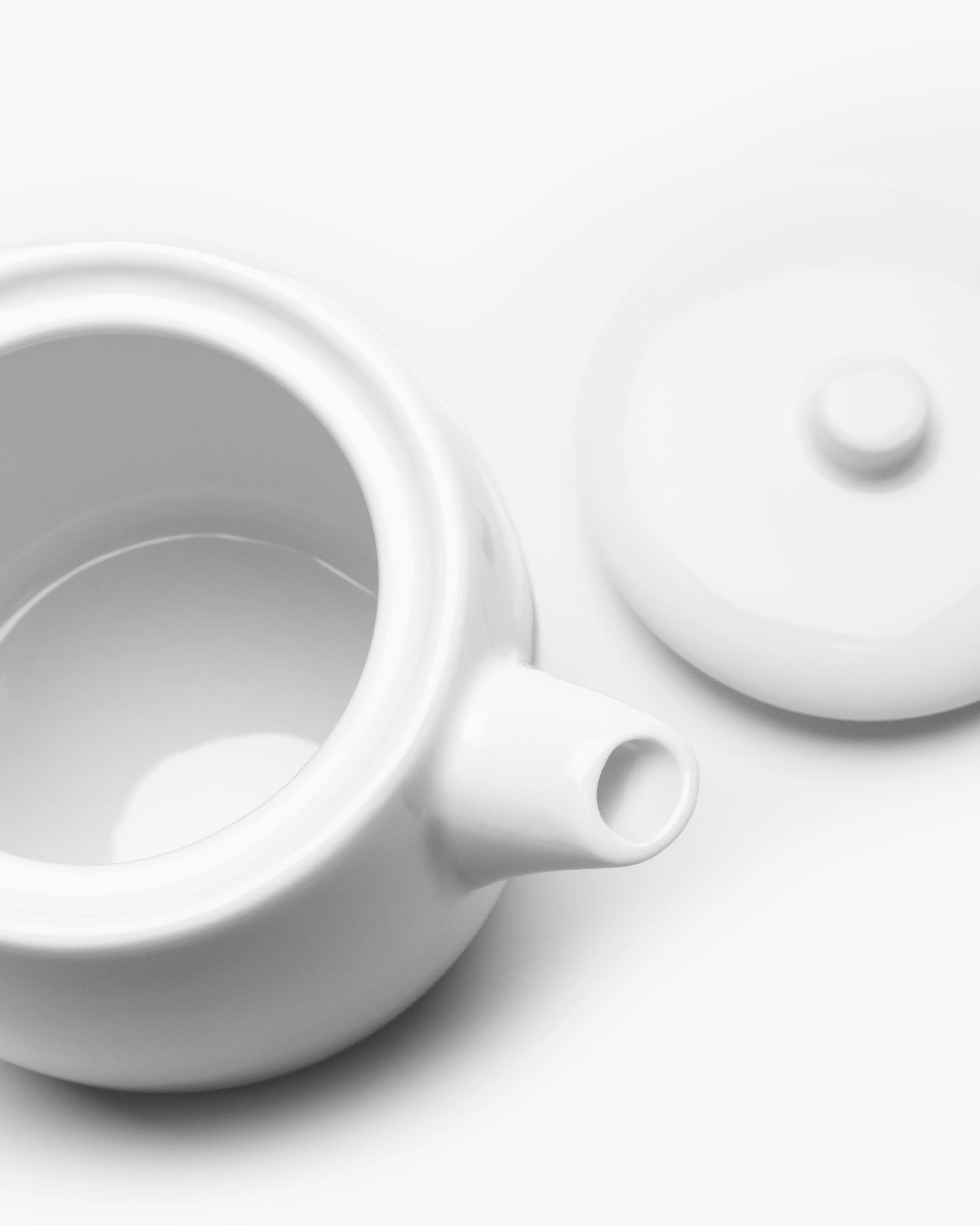 Tea pot white glazed Passe-partout - Image 4