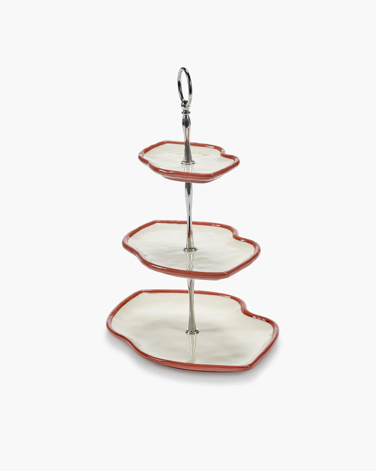 Three-tier cake stand red - white Les Objets Mouleversants - Image 4