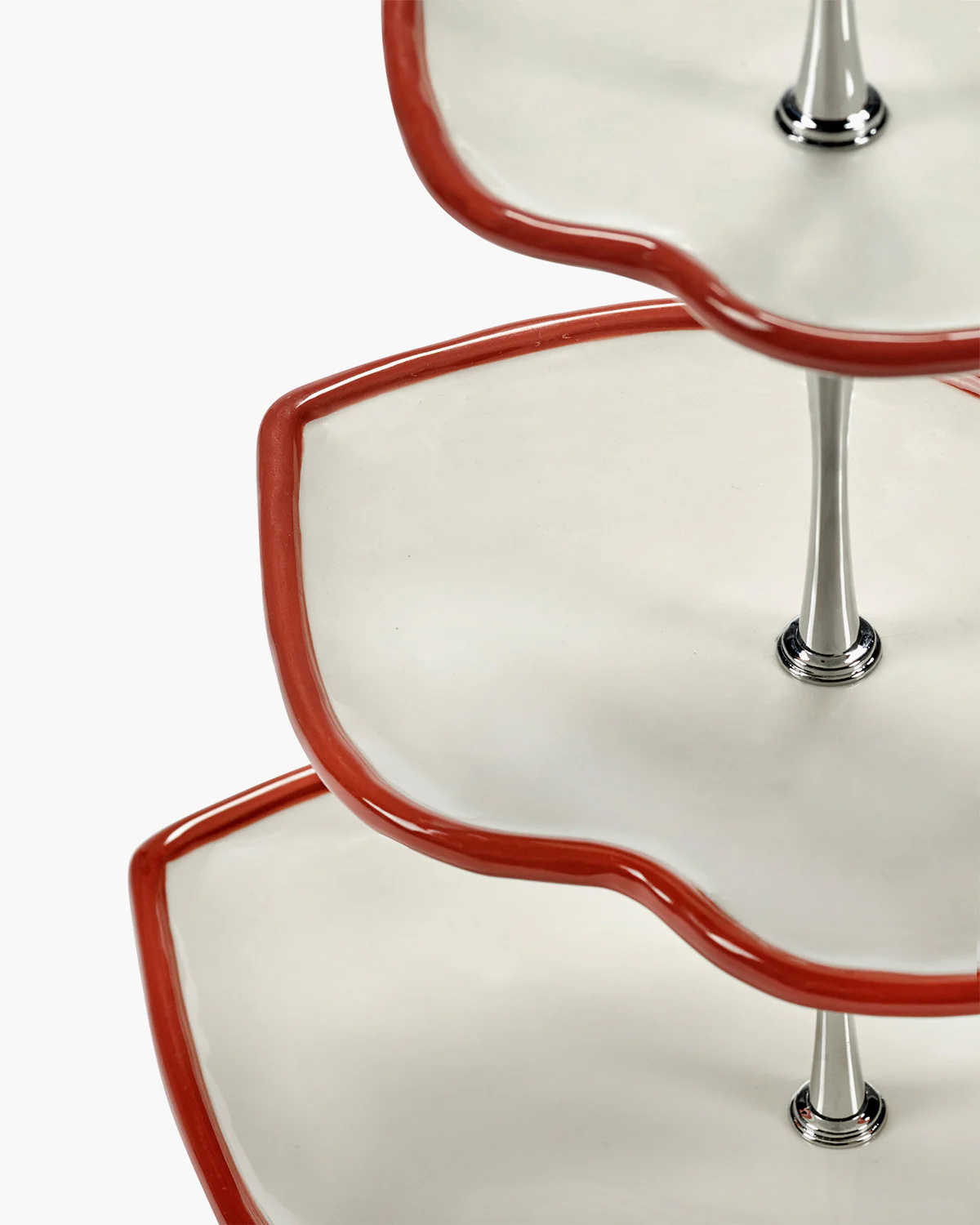 Three-tier cake stand red - white Les Objets Mouleversants - Image 6