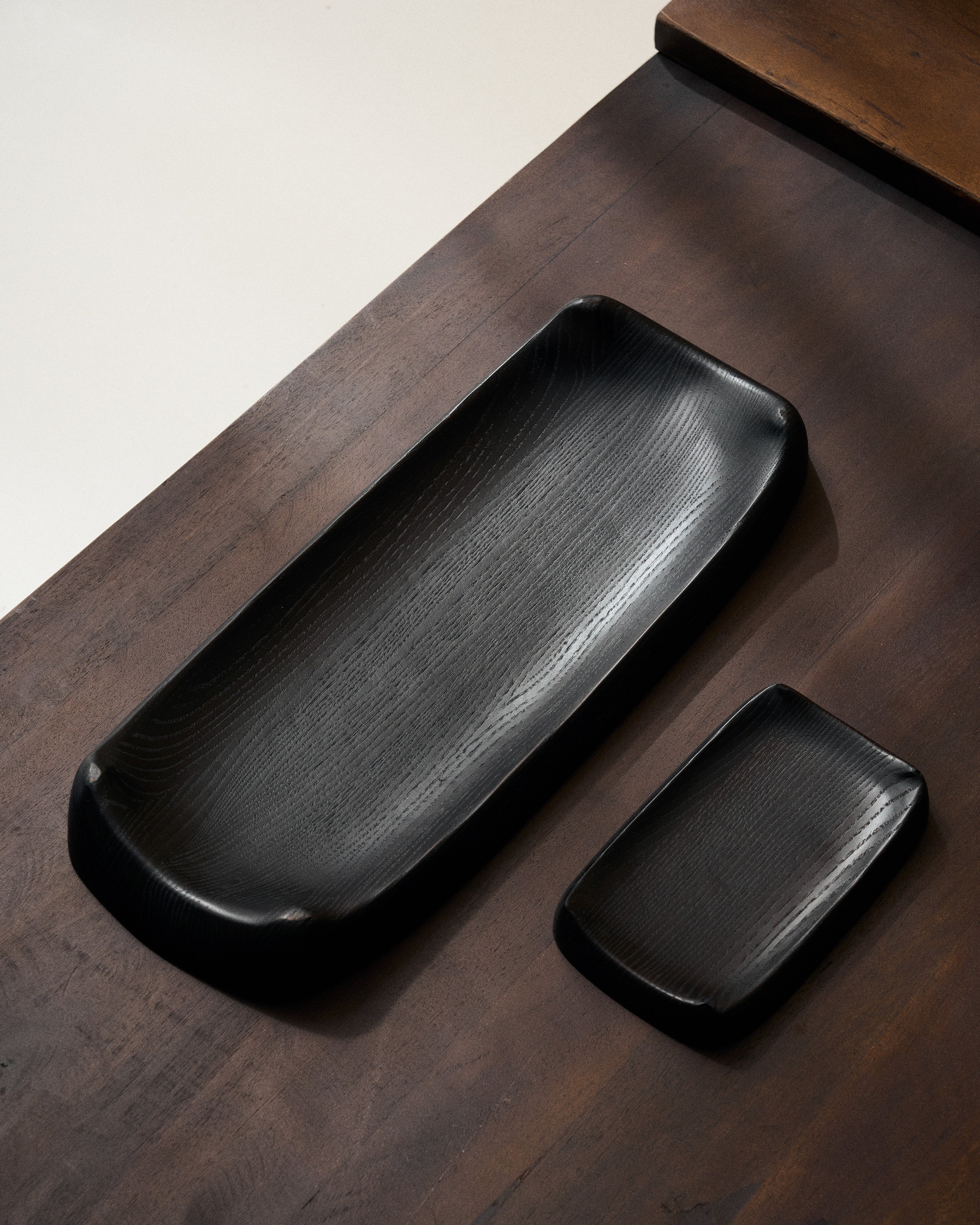 Tray L black wood Out of lines - Image 2