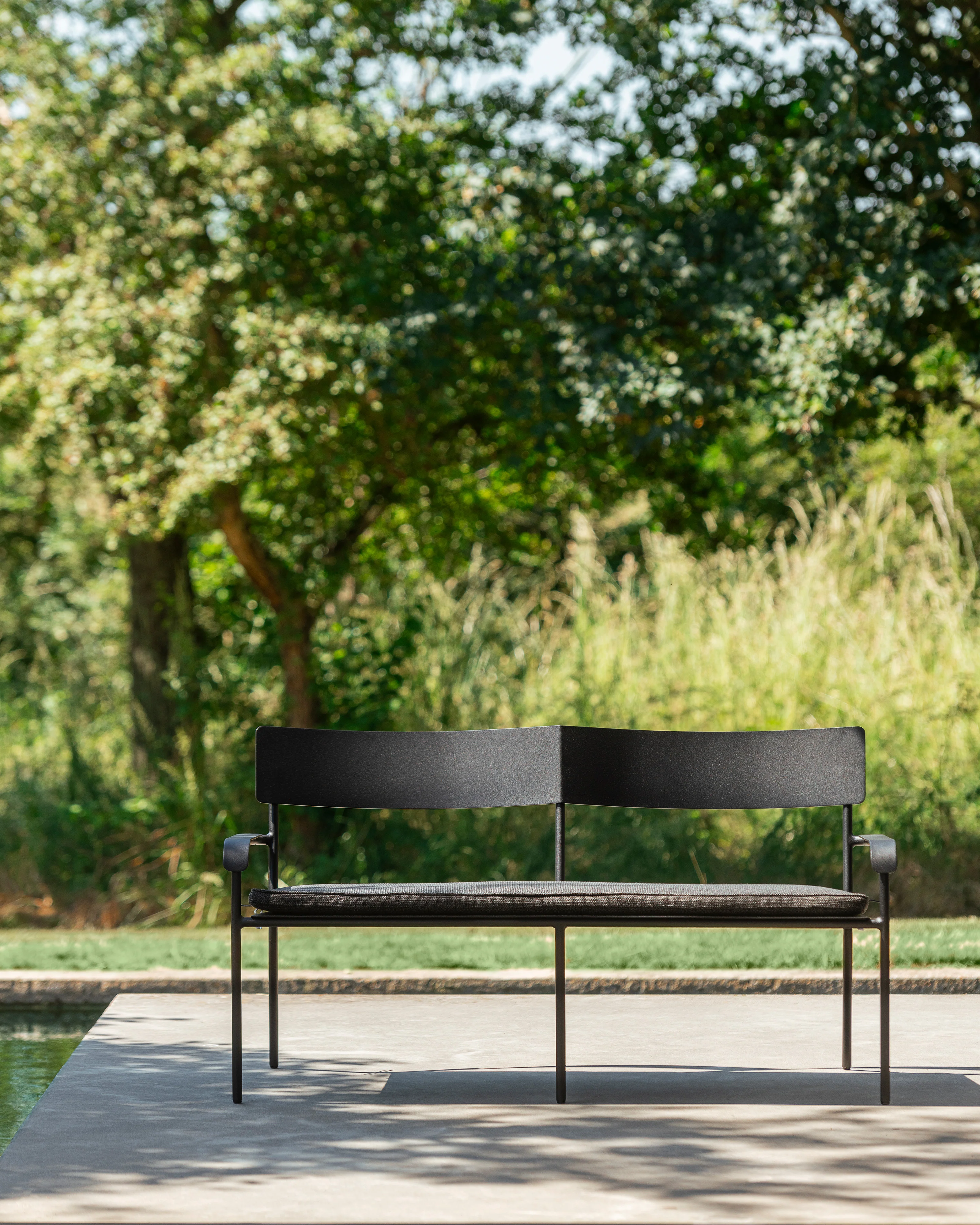 Two seater aluminium black August - Image 2