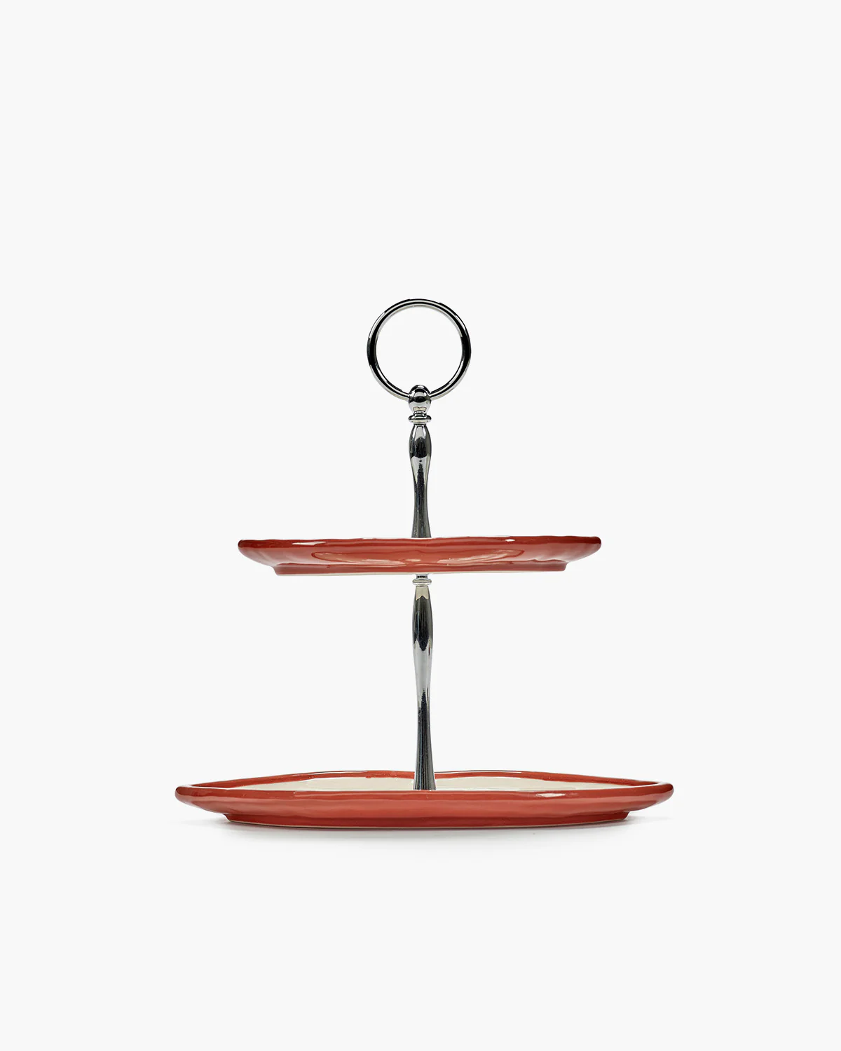 Two-tier cake stand red - white Les Objets Mouleversants - Image 2