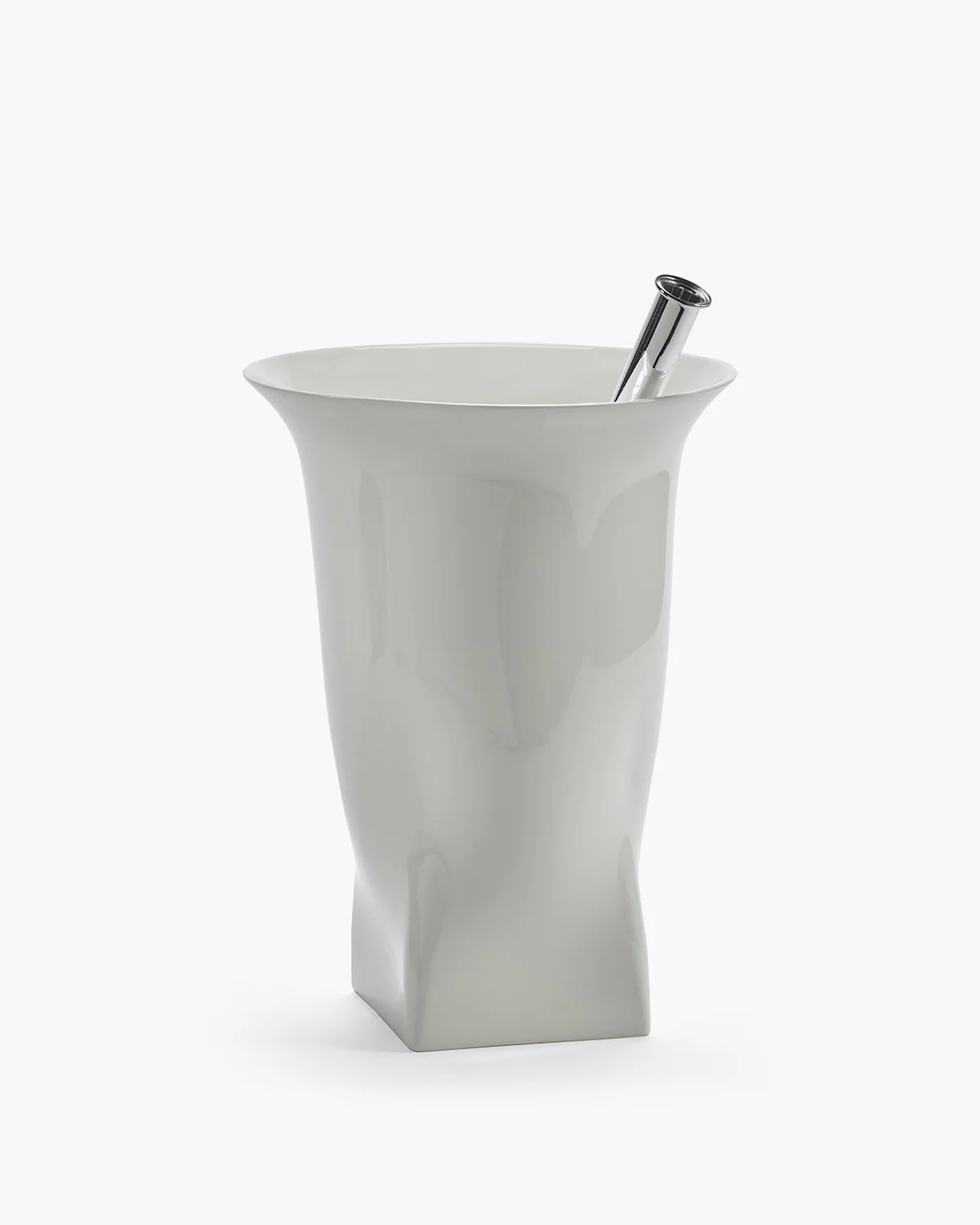 Vase with glass tube 02 white Josephine