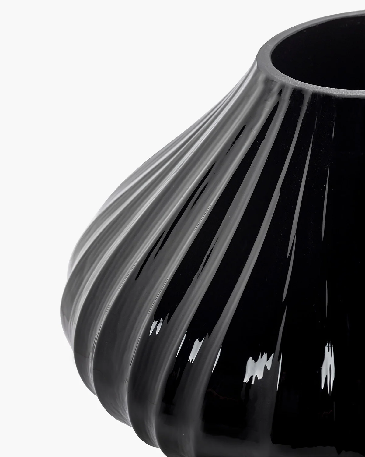 Vase with glass tube 04 black Josephine - Image 5