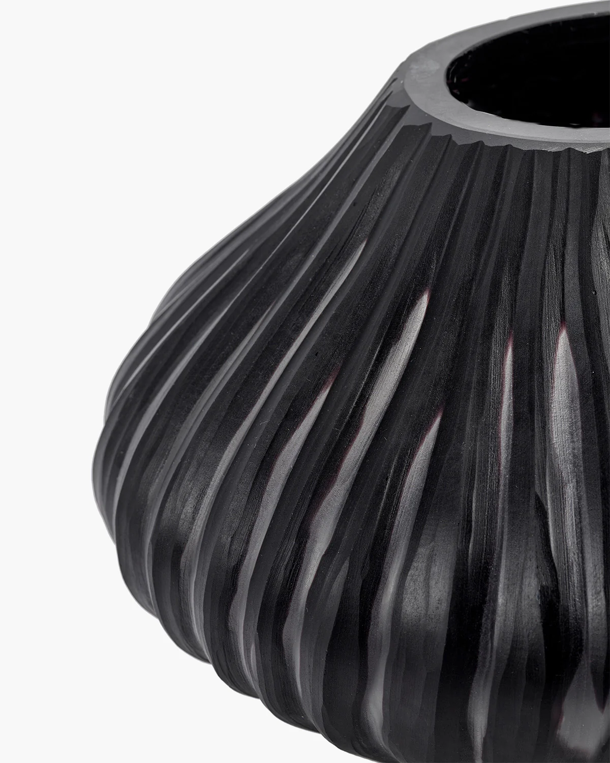 Vase with glass tube 04 black matt Josephine - Image 4