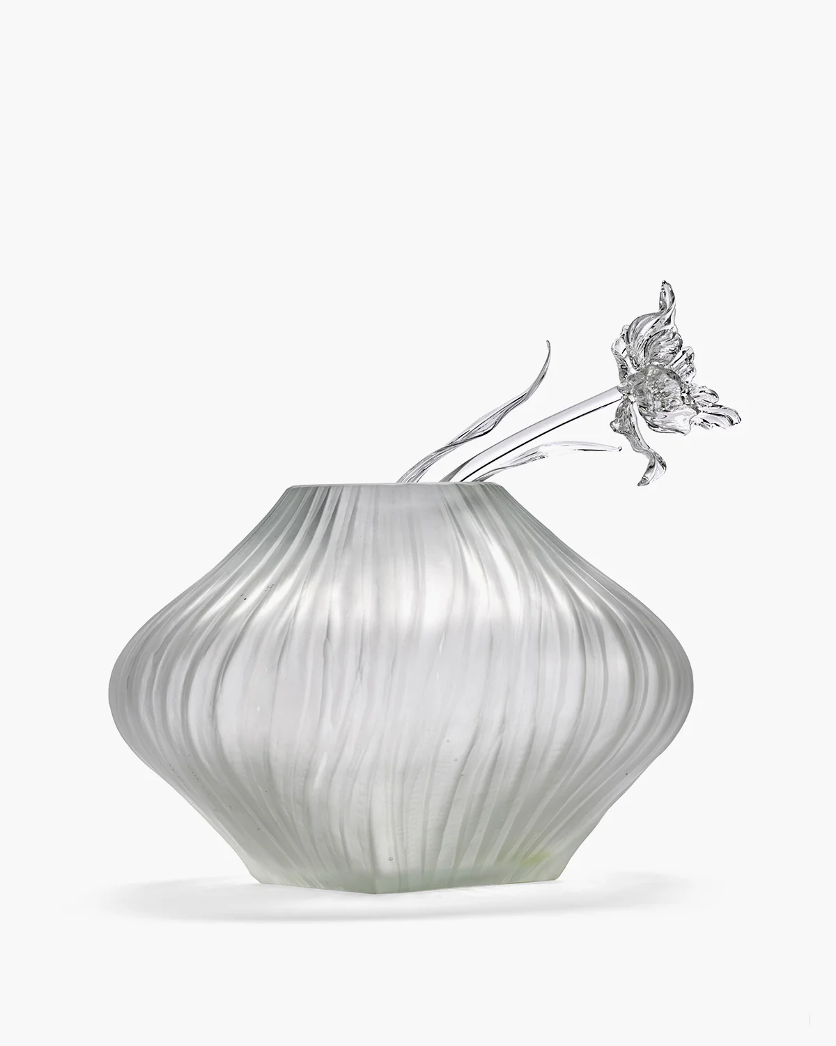 Vase with glass tube 04 transparent matt Josephine - Image 4