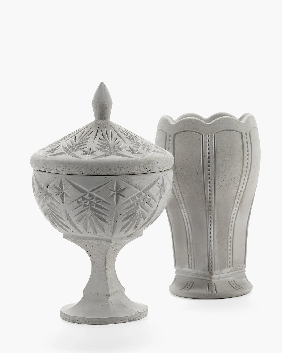 Vase with glass tube 05 concrete Josephine - Image 4