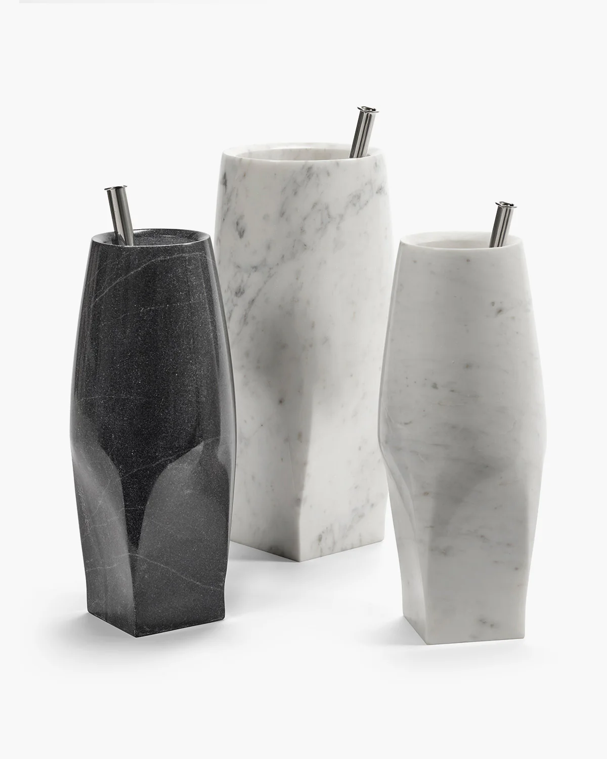 Vase with glass tube 08 S black Josephine - Image 4