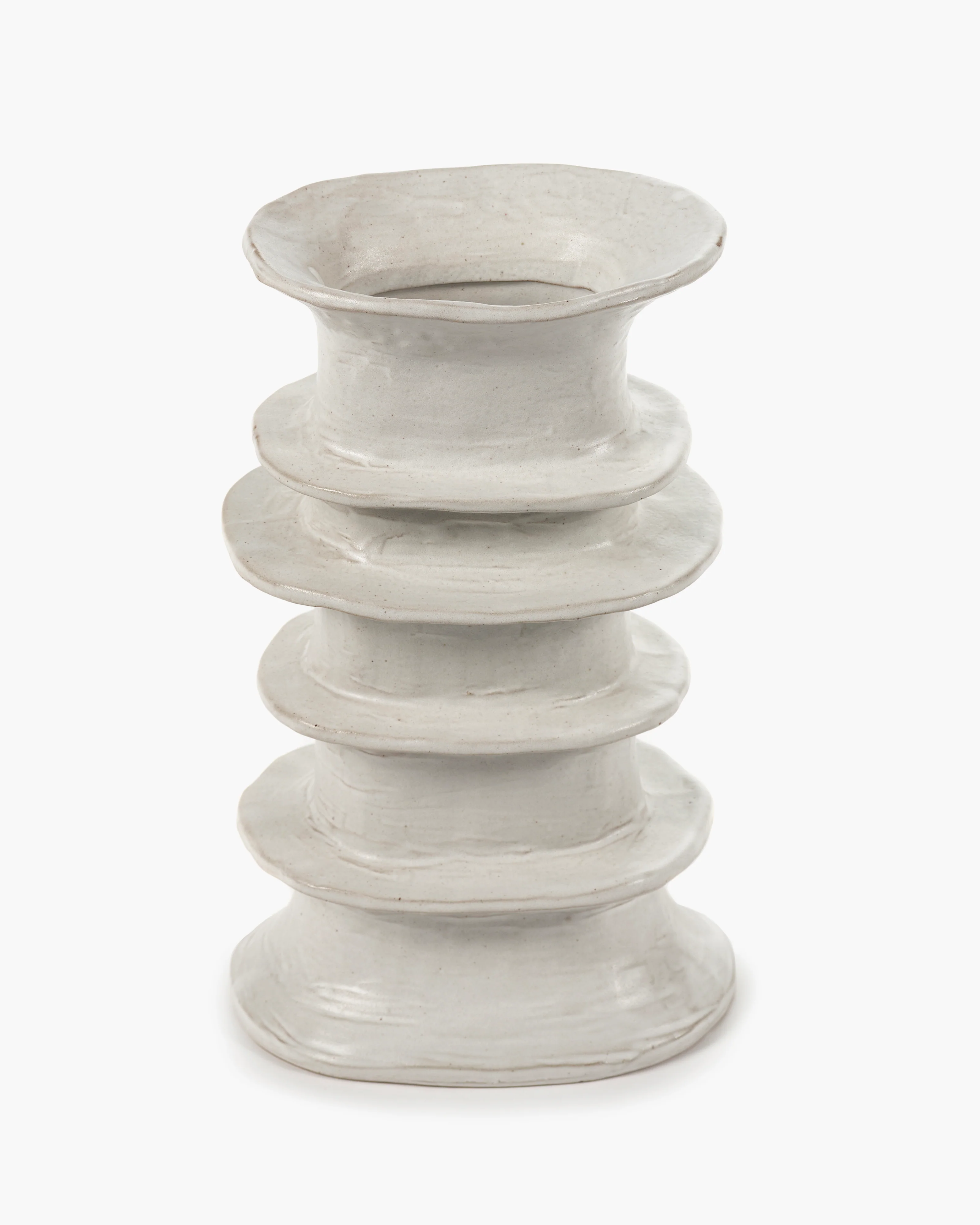 Vase L white Billy 04 - Image 4