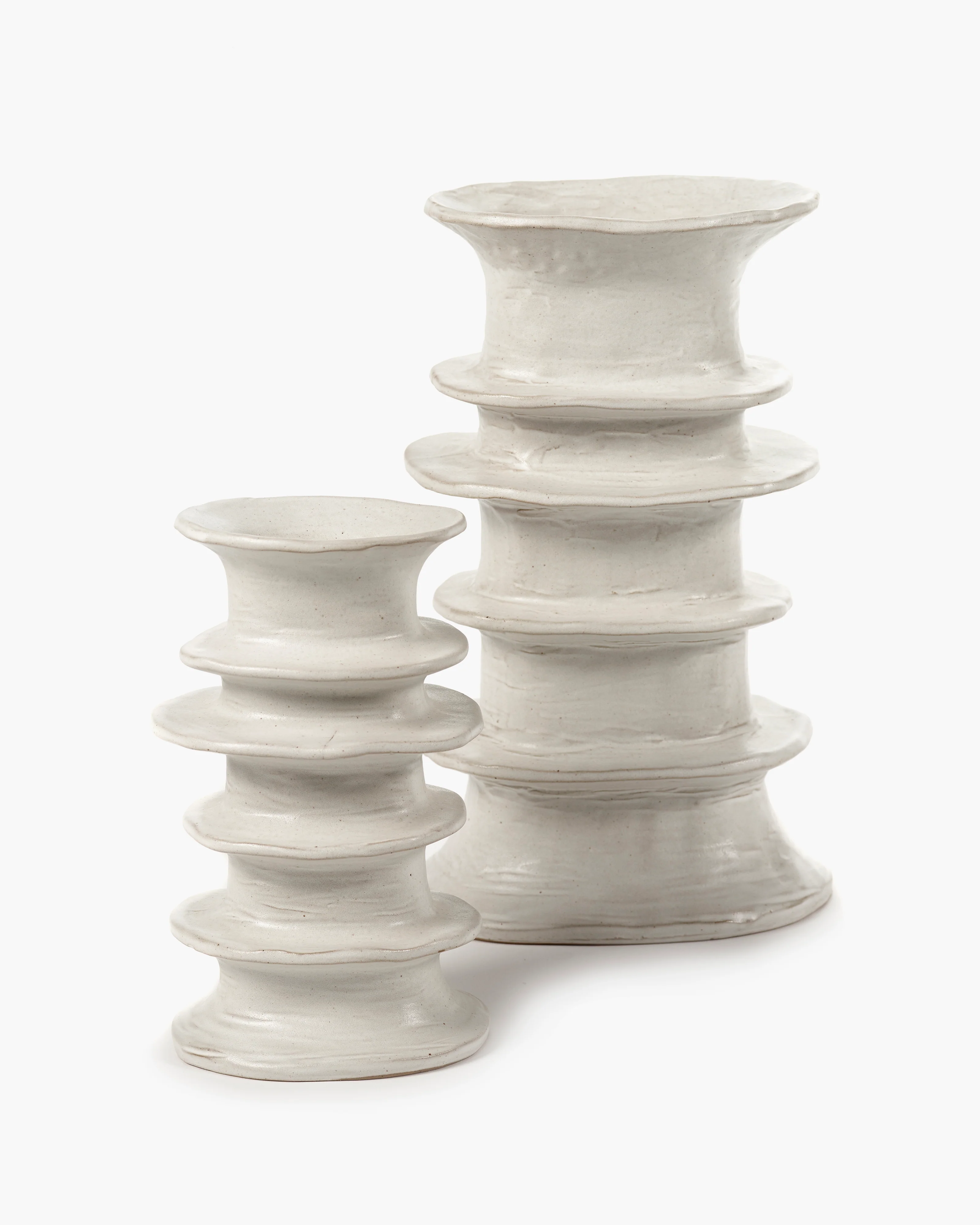 Vase L white Billy 04 - Image 5