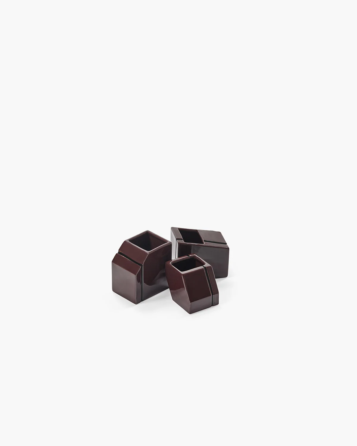 Vase mini ass/3 burgundy Silos - Image 3