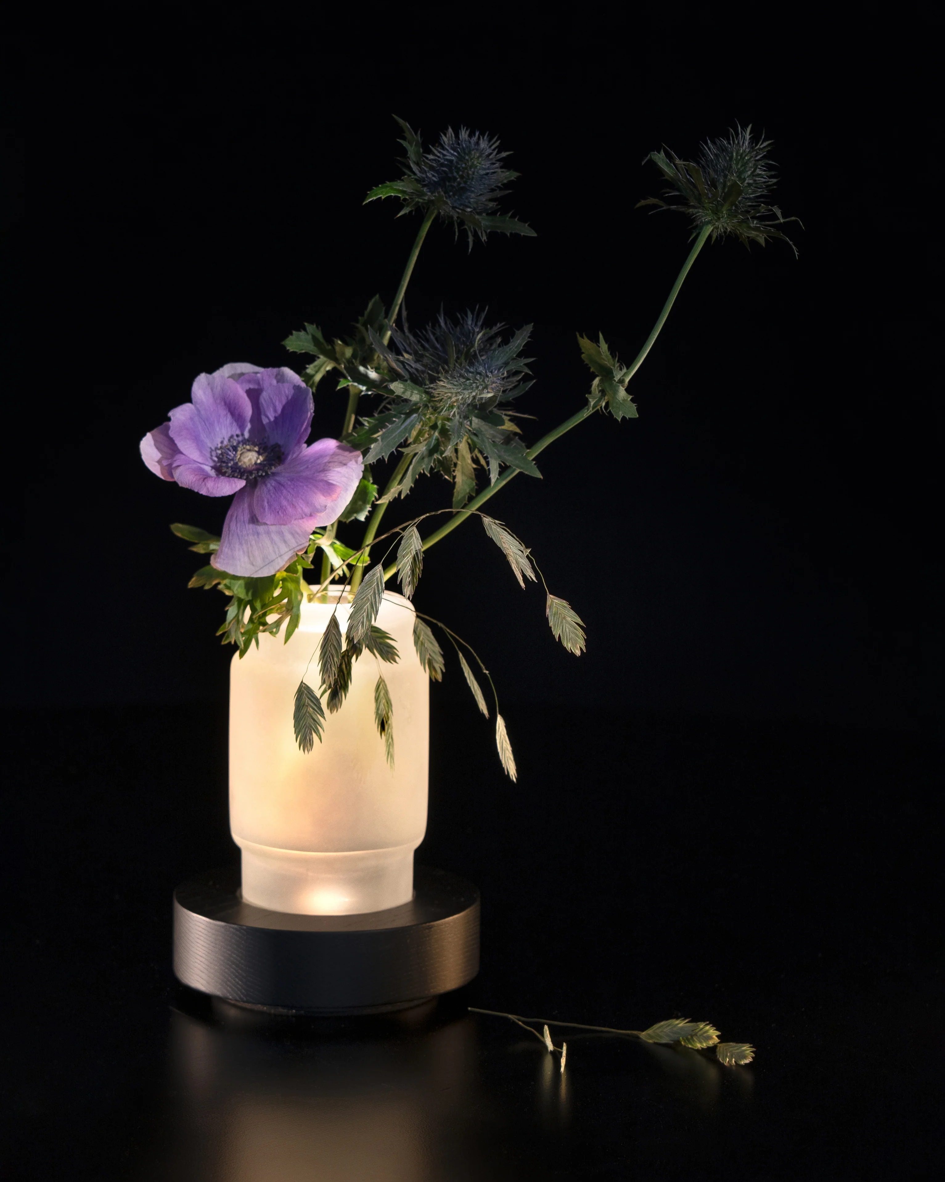 Vase/table lamp black white Luce - Image 2