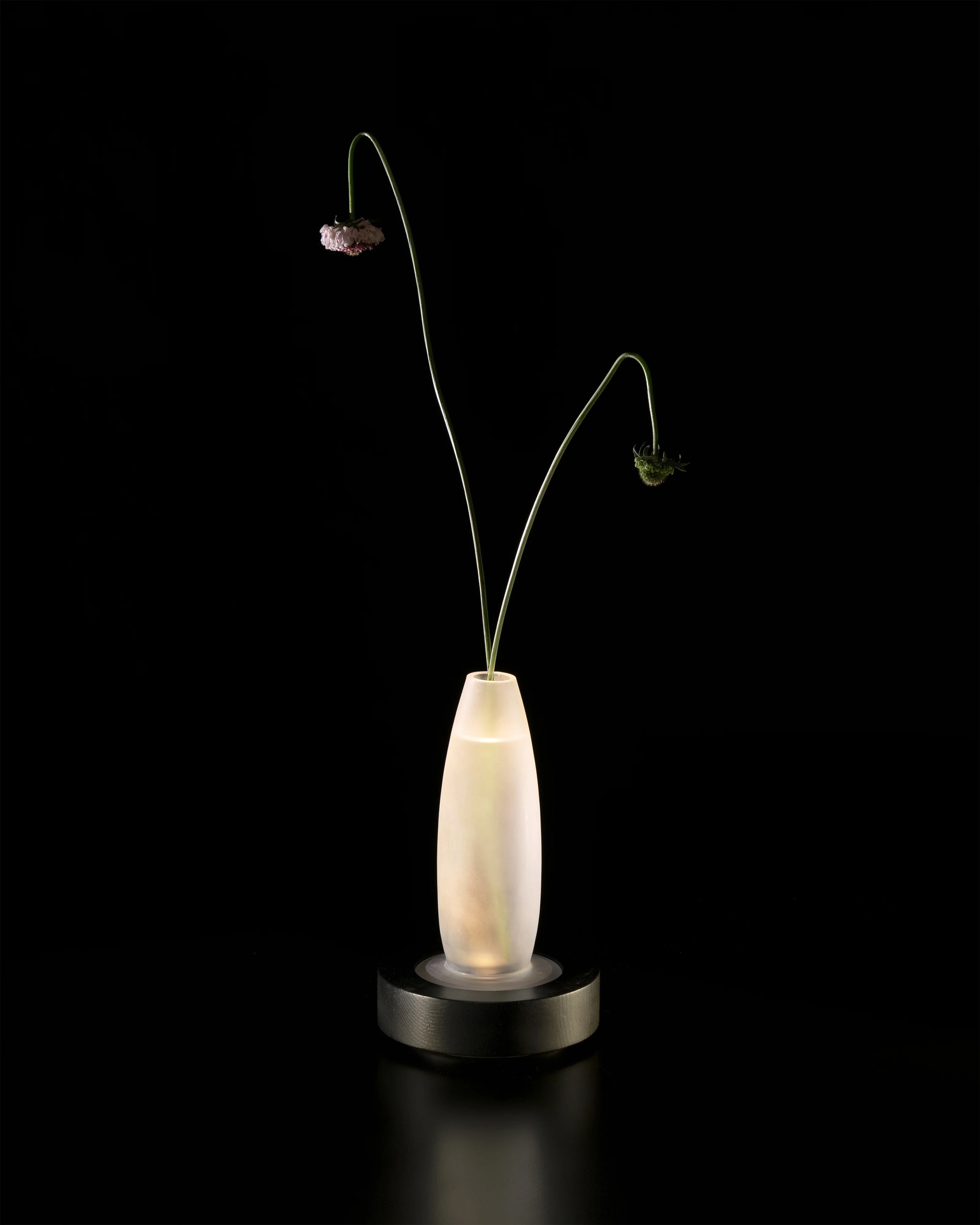 Vase/table lamp black white Lys 1 - Image 3