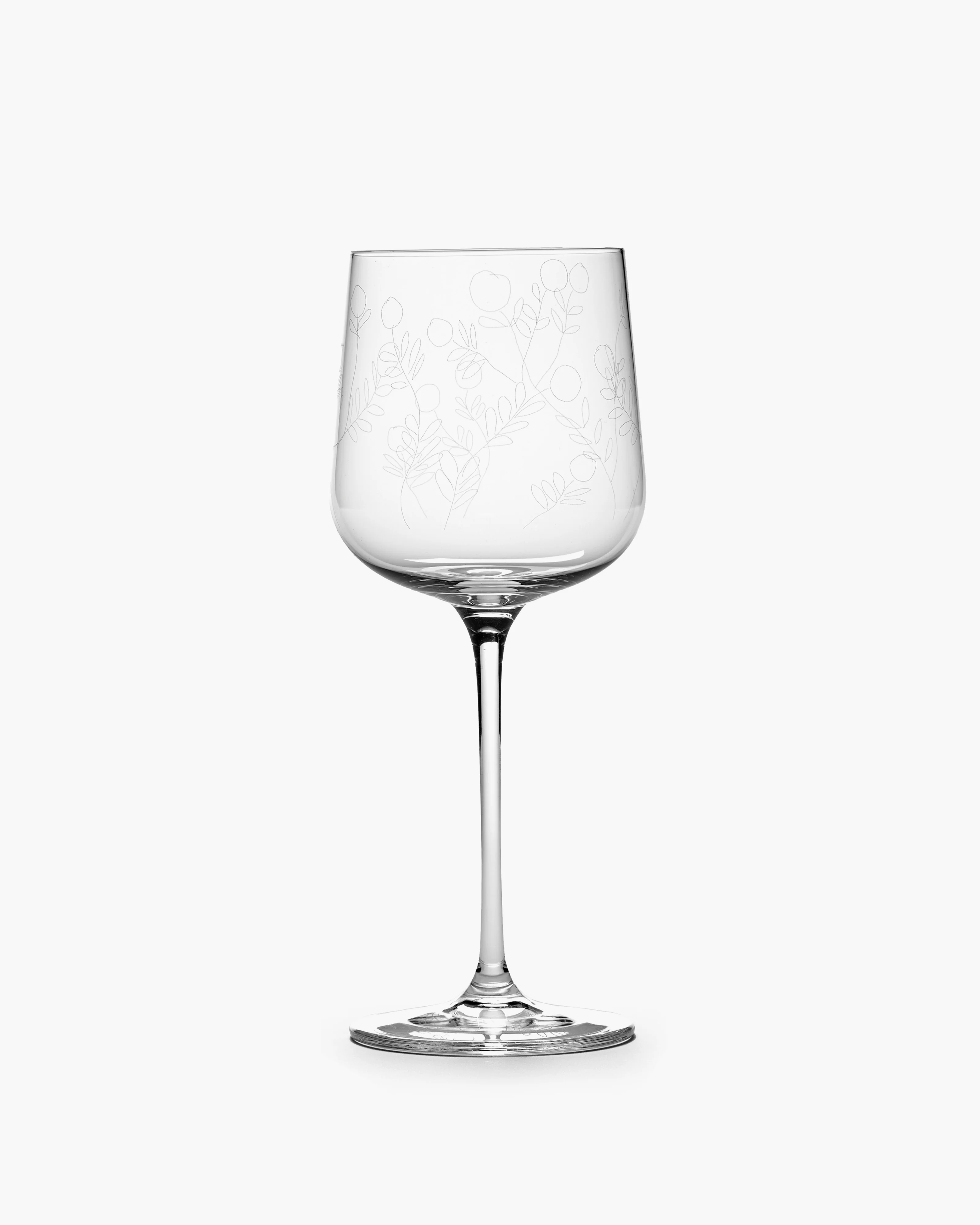 White wine glass mirtillo tea Midnight Flowers - Image 4