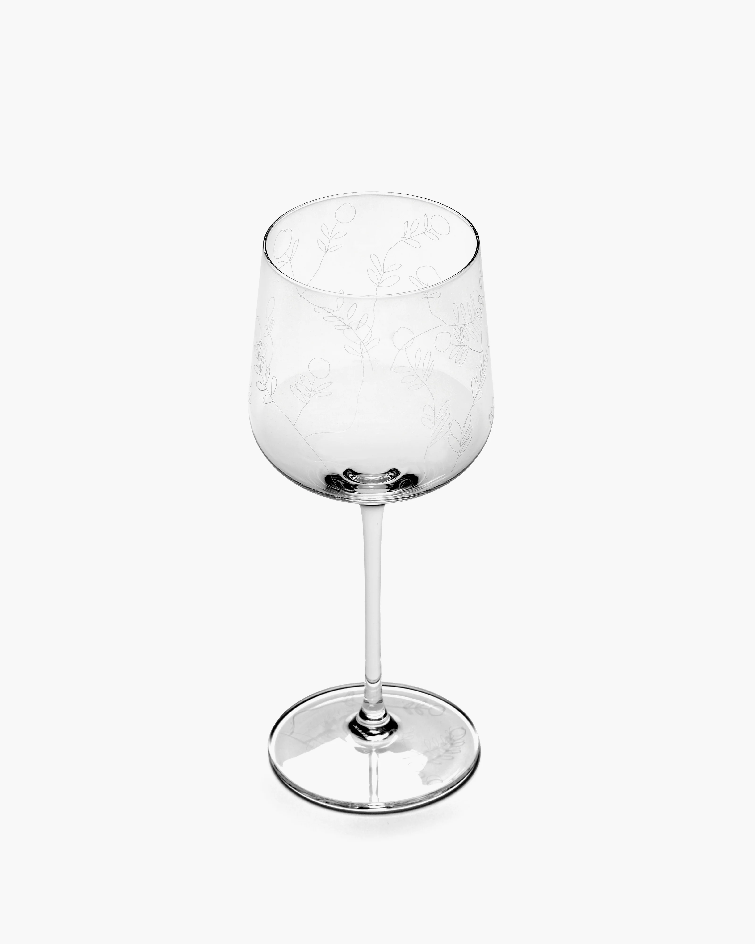 White wine glass mirtillo tea Midnight Flowers - Image 5