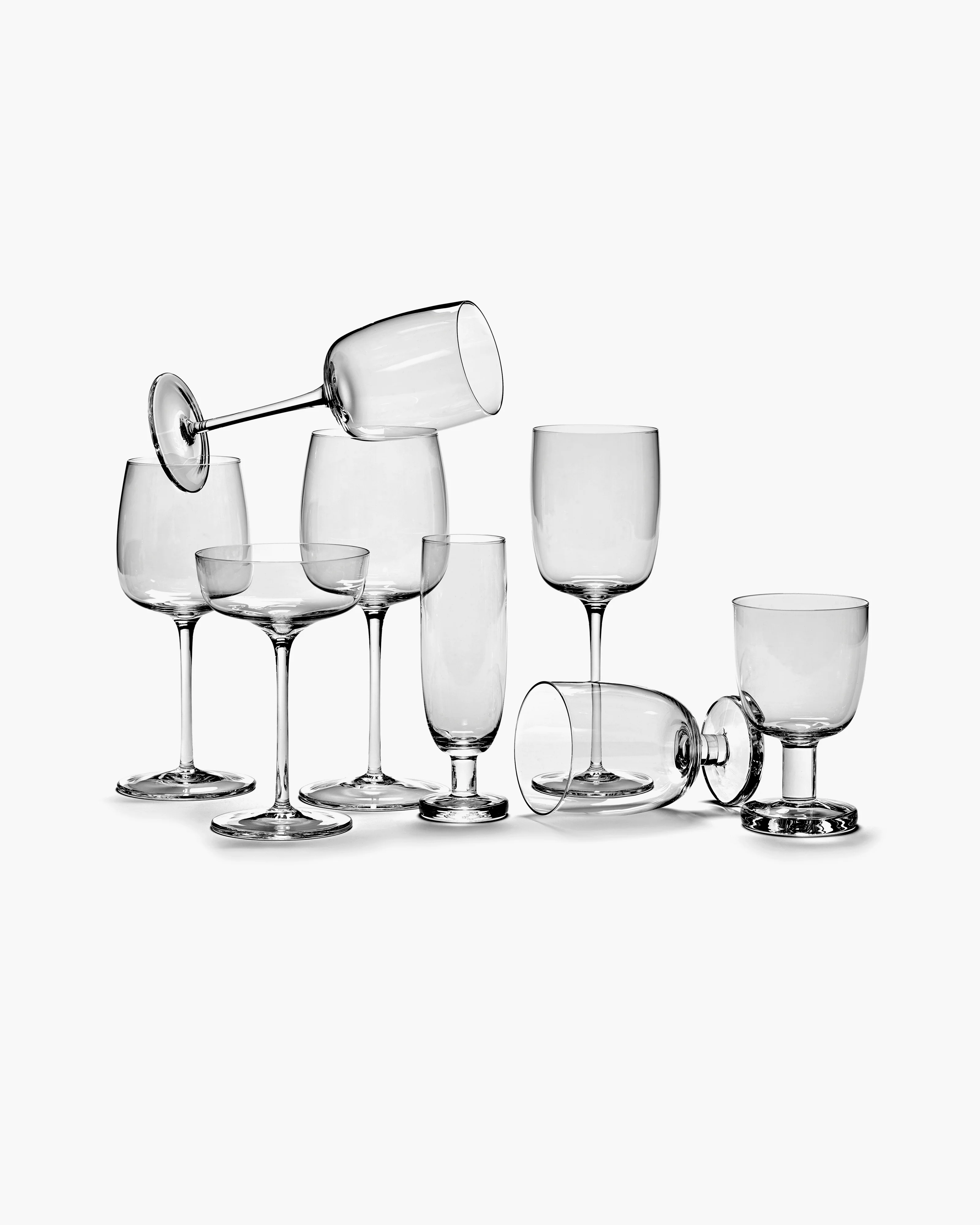 White wine glass straight transparent Passe-partout - Image 2