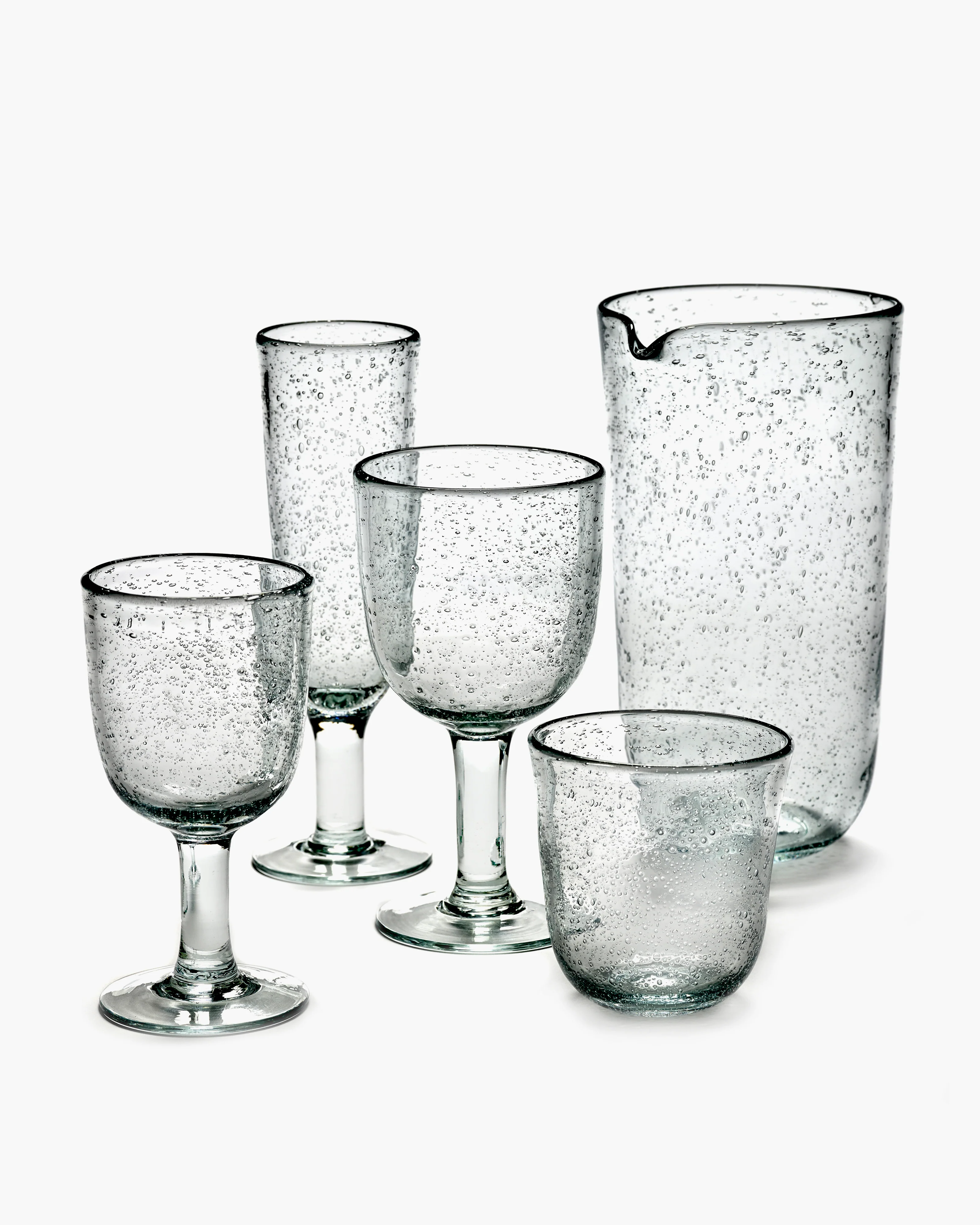 White wine glass transparent with bubbles Pure - Image 3